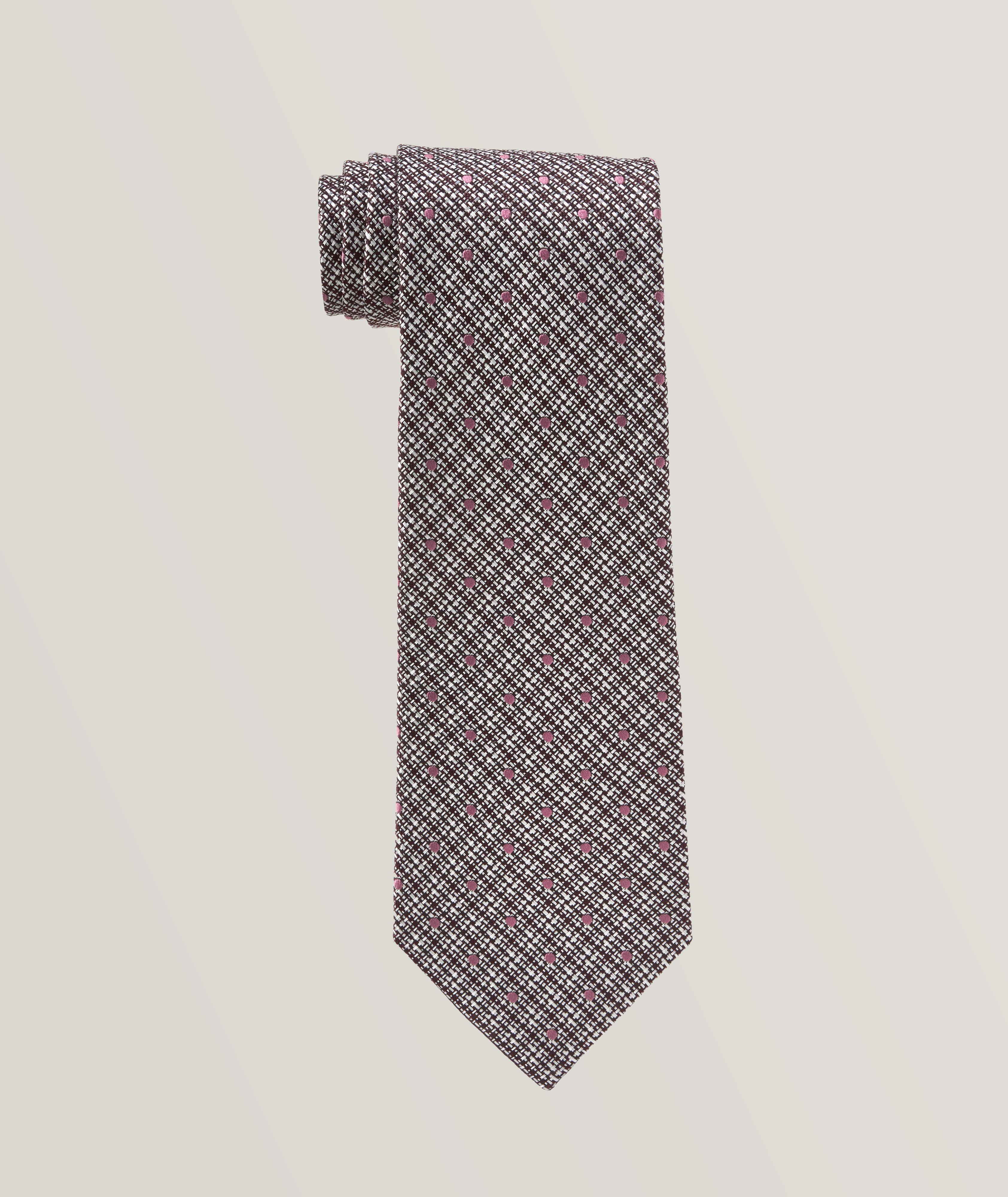 Geometric Quilted Silk Tie image 0