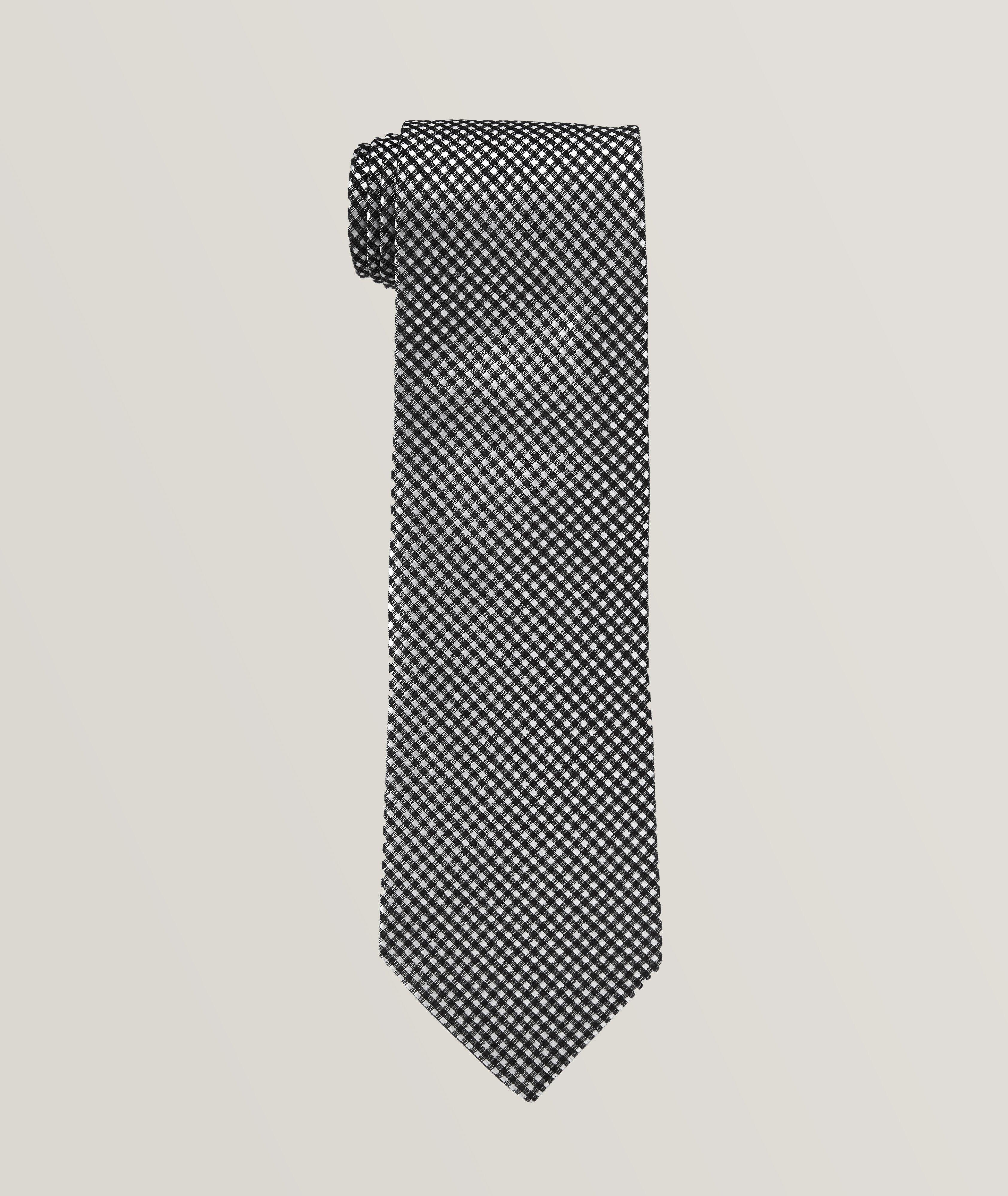 Houndstooth Silk Tie image 0