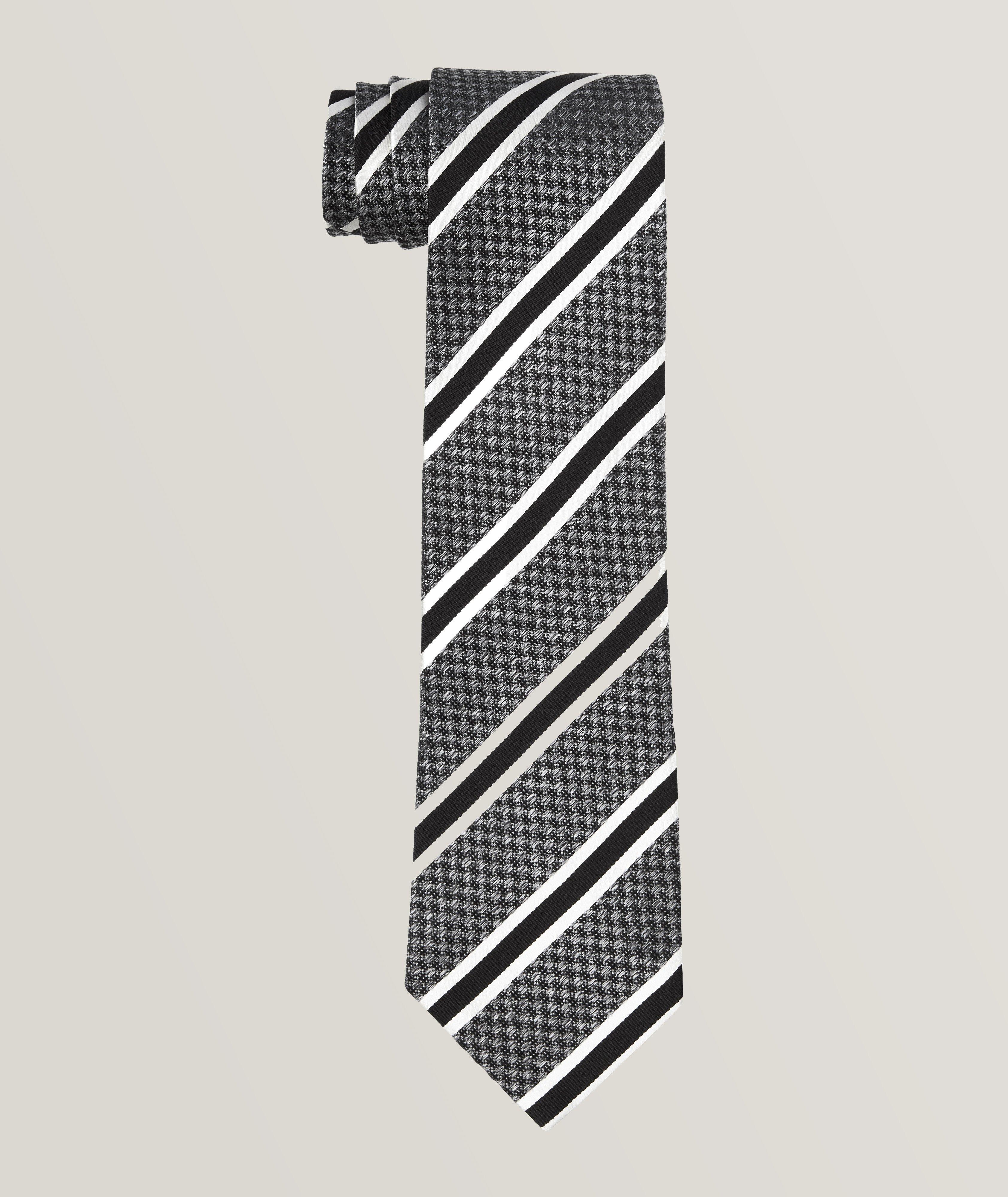 Regimental Striped Silk Tie image 0