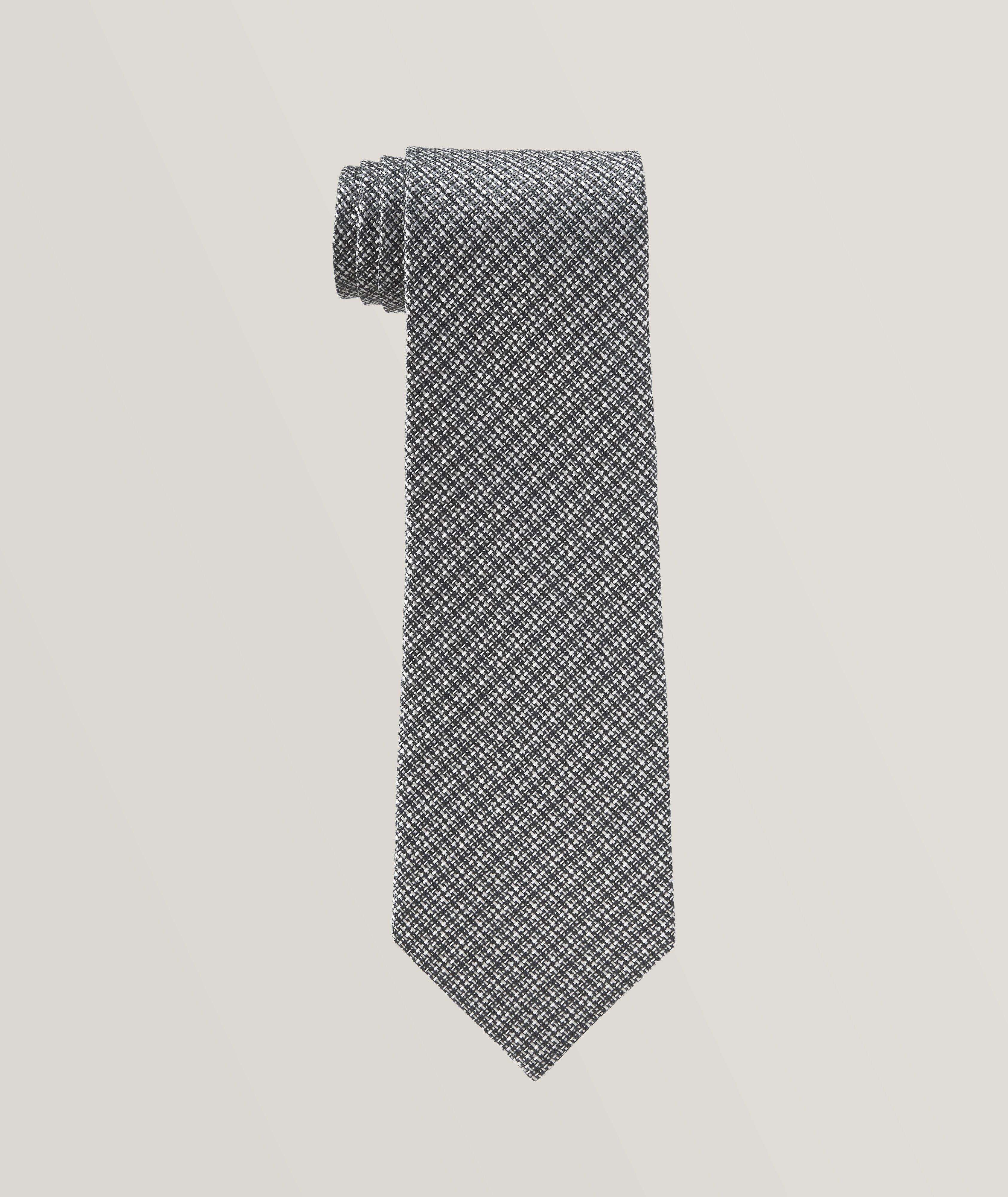 Cravate en soie à motif répété image 0