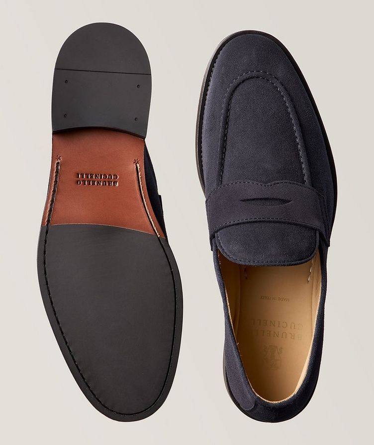 Suede Leather Flex Penny Loafers image 2