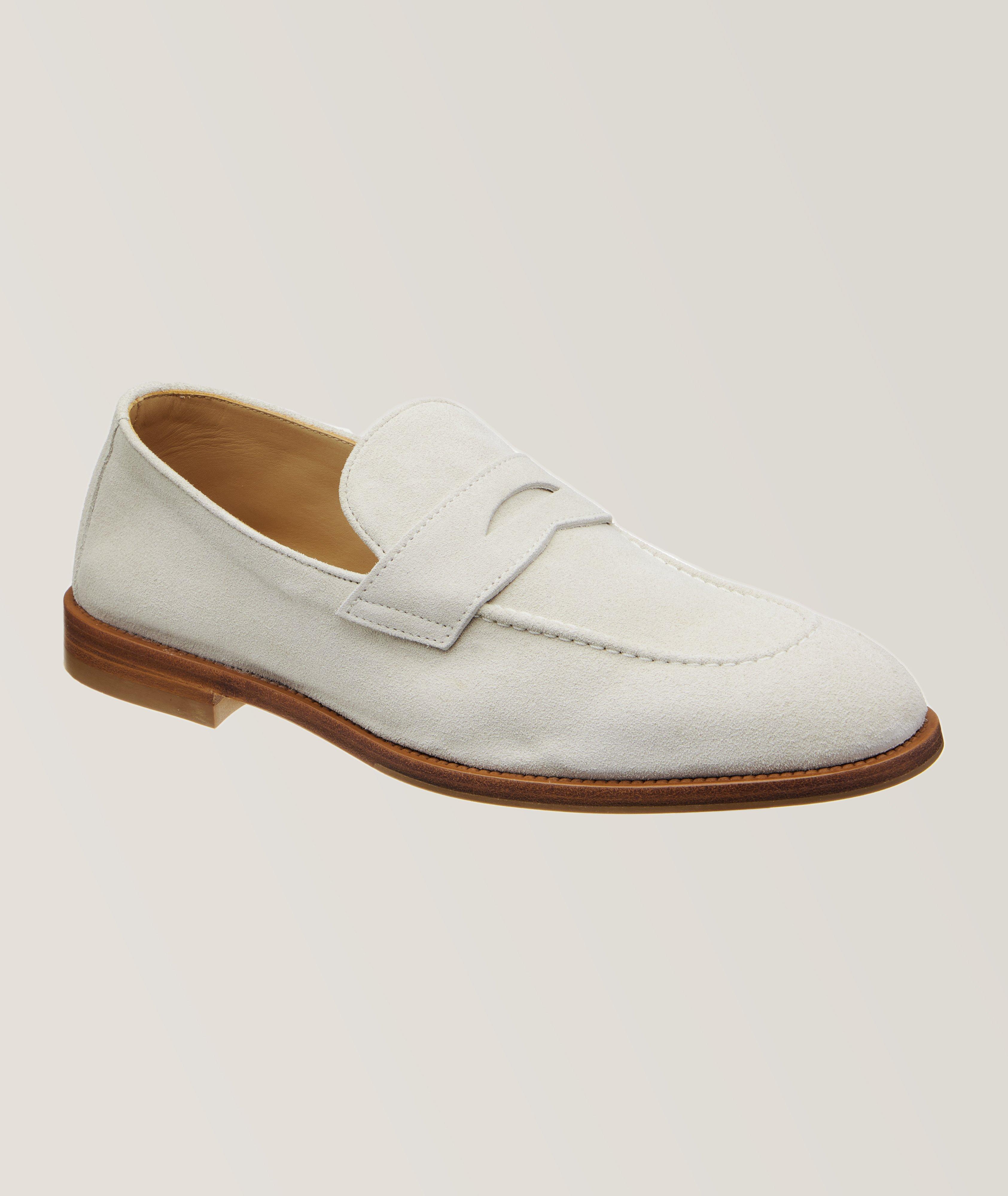 Suede Leather Flex Penny Loafers image 0
