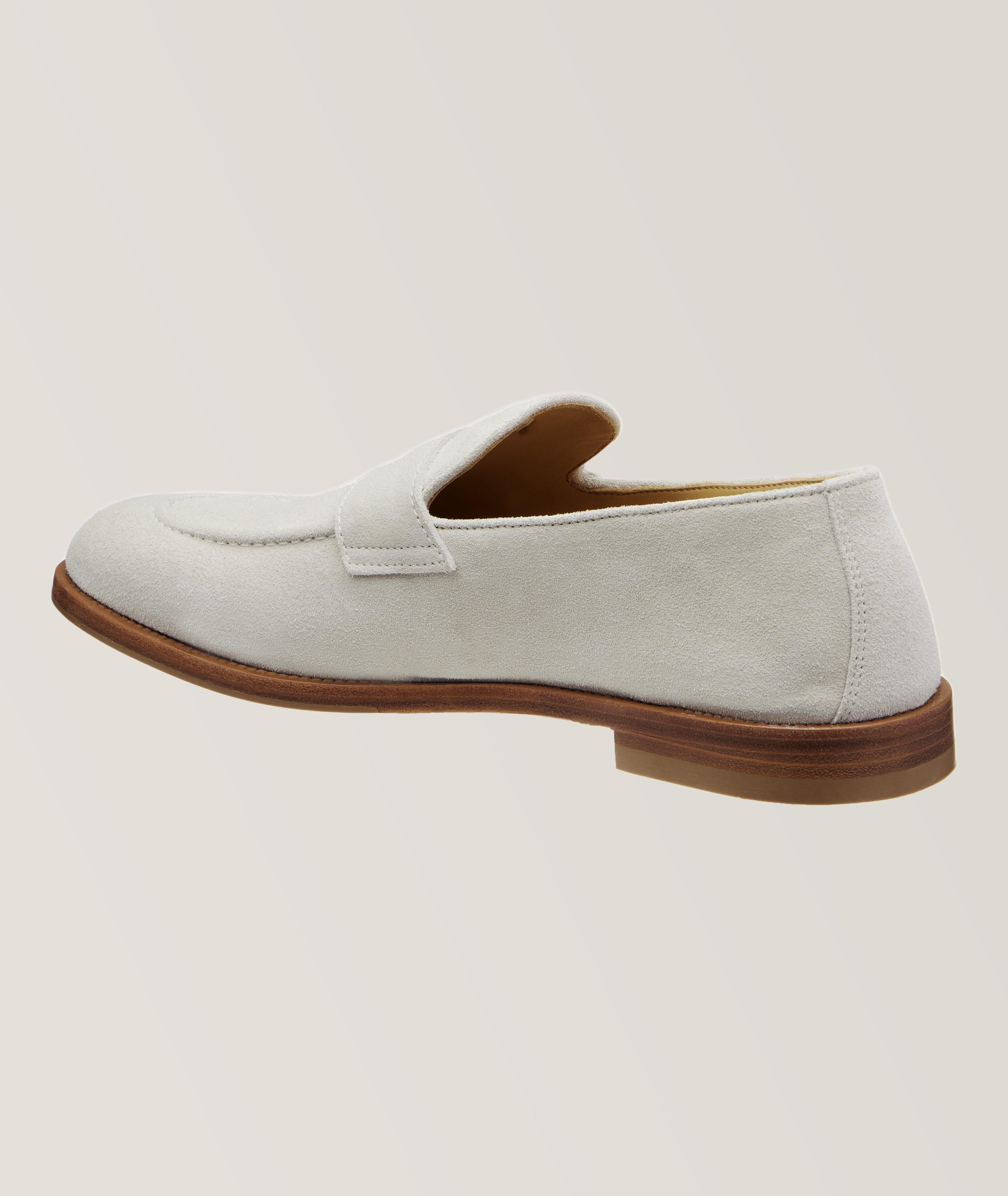 Suede Leather Flex Penny Loafers image 1
