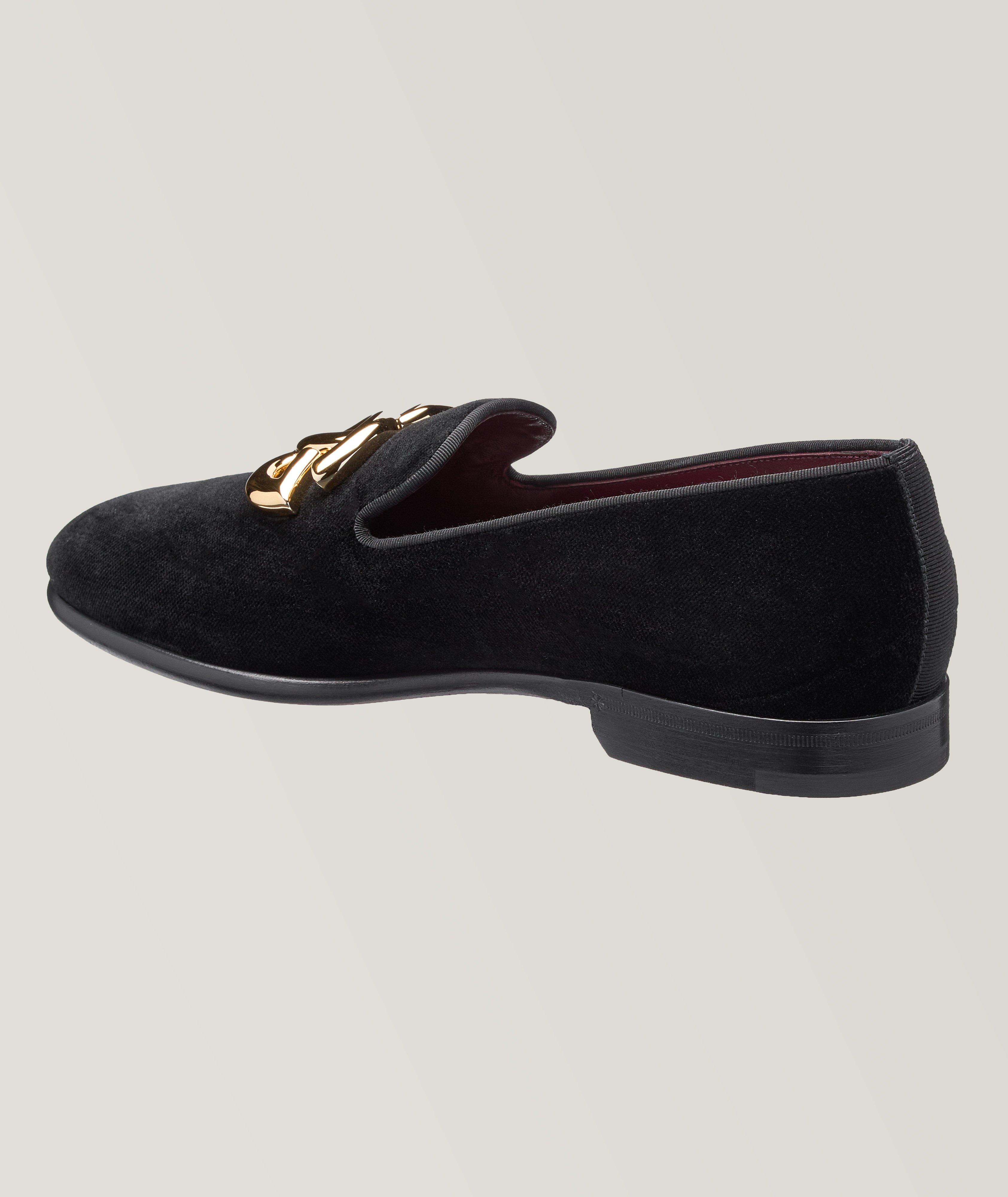 Velvet Logo Interlock Leonardo Loafers image 1