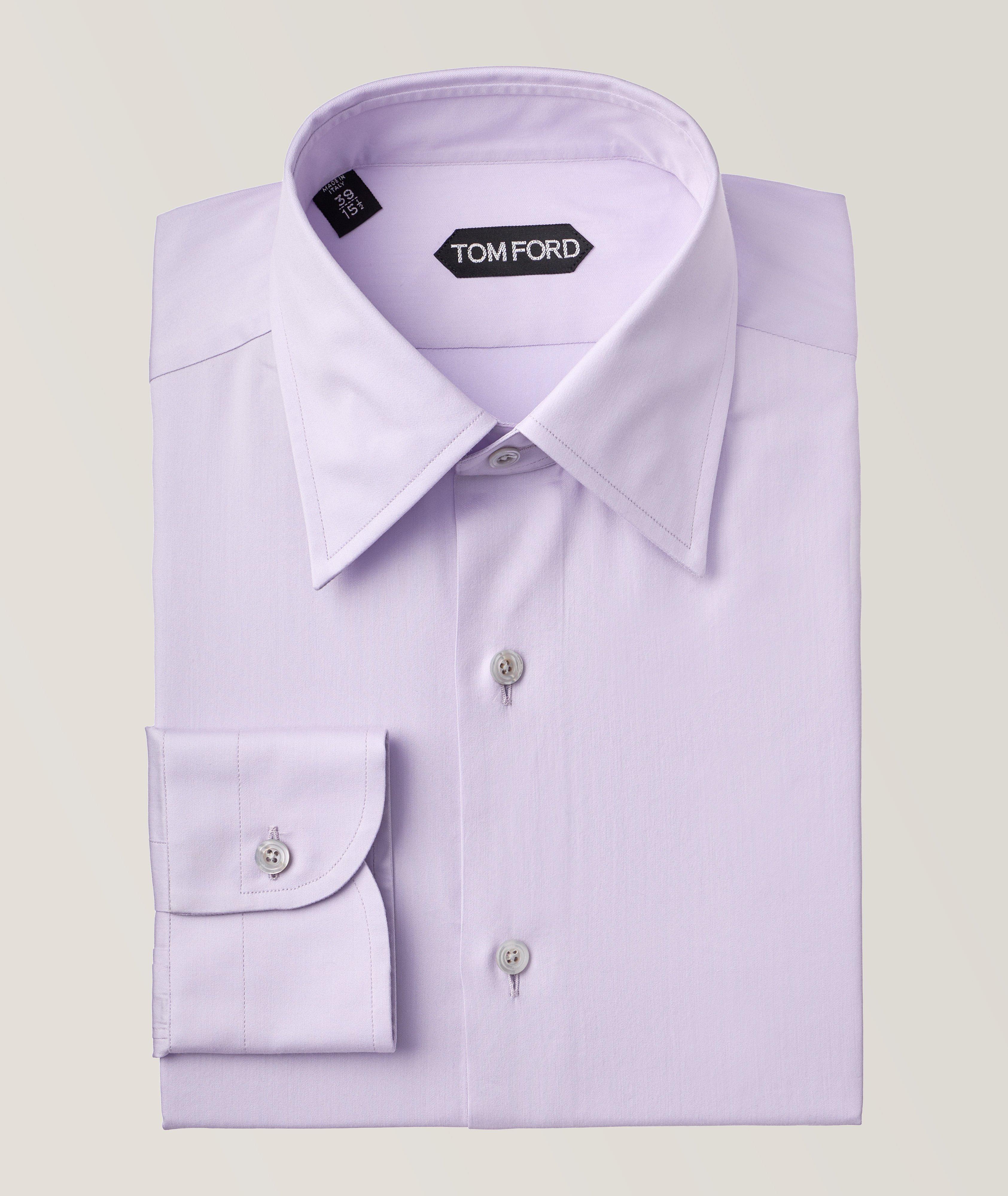 Slim-Fit Cotton-Silk Dress Shirt image 0