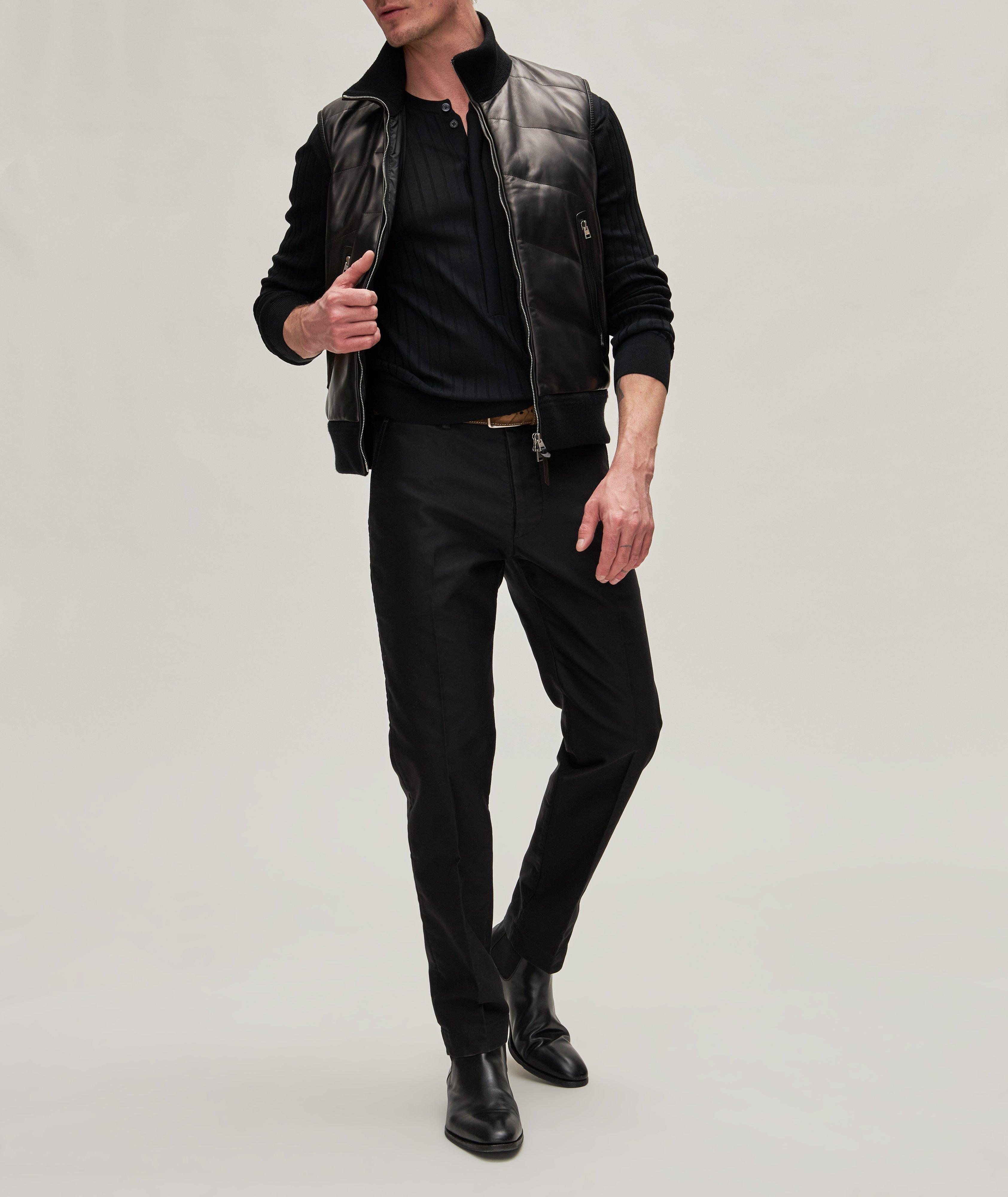 Silk-Blend Knit Henley image 1