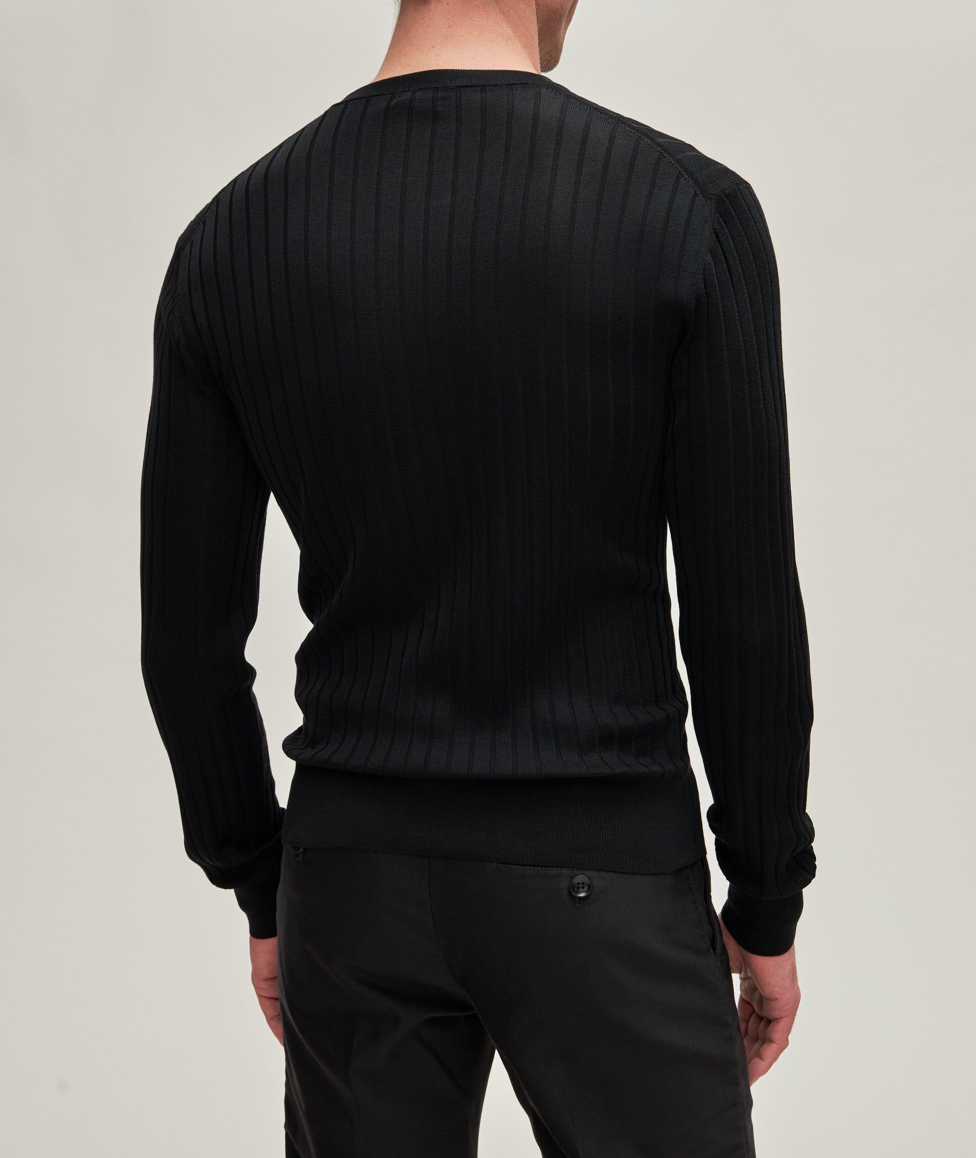 Silk-Blend Knit Henley image 3