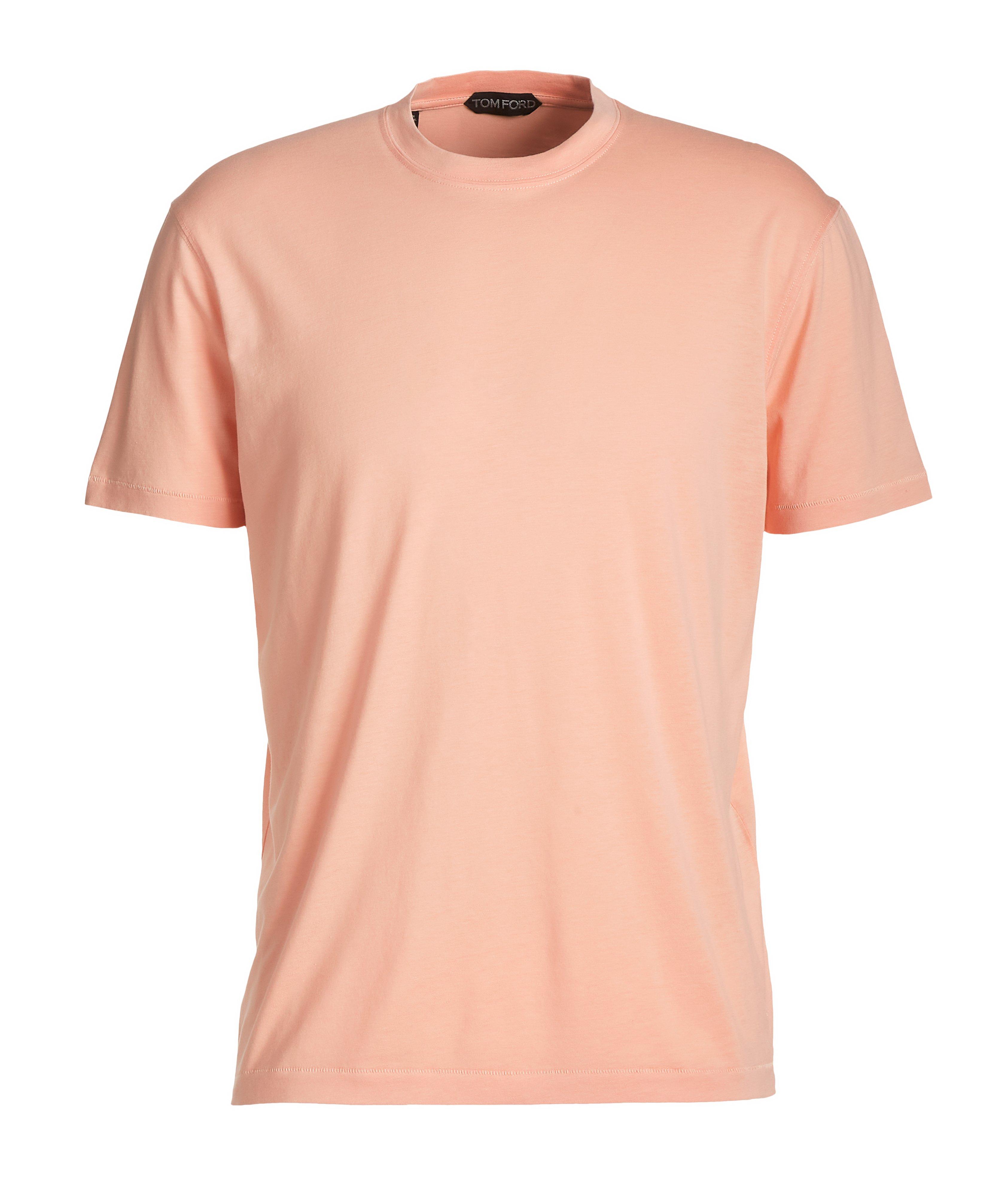 Short-Sleeve Lyocell-Cotton Crew Neck T-Shirt image 0