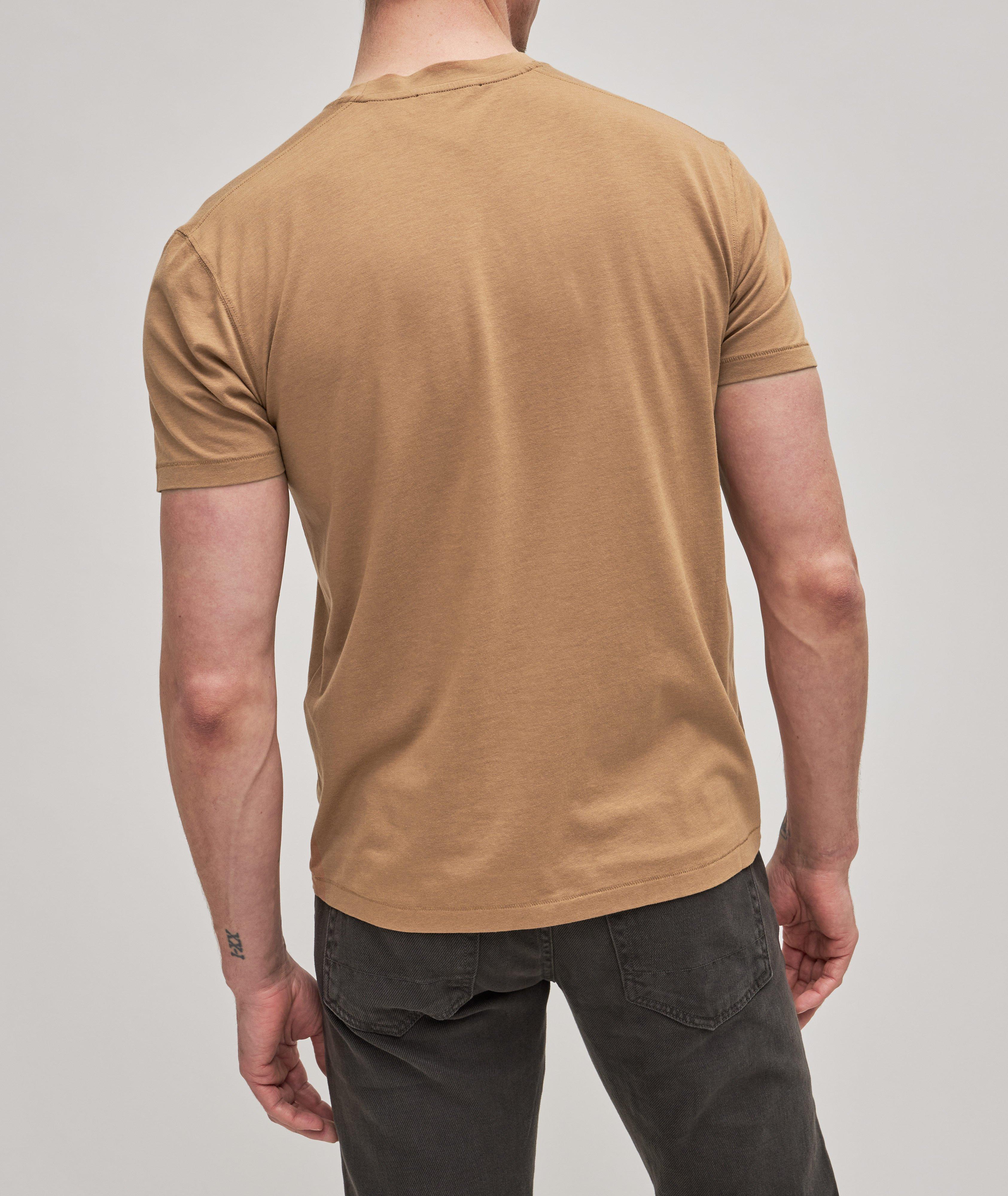 Cotton Blend Mélange Crewneck T-Shirt image 2