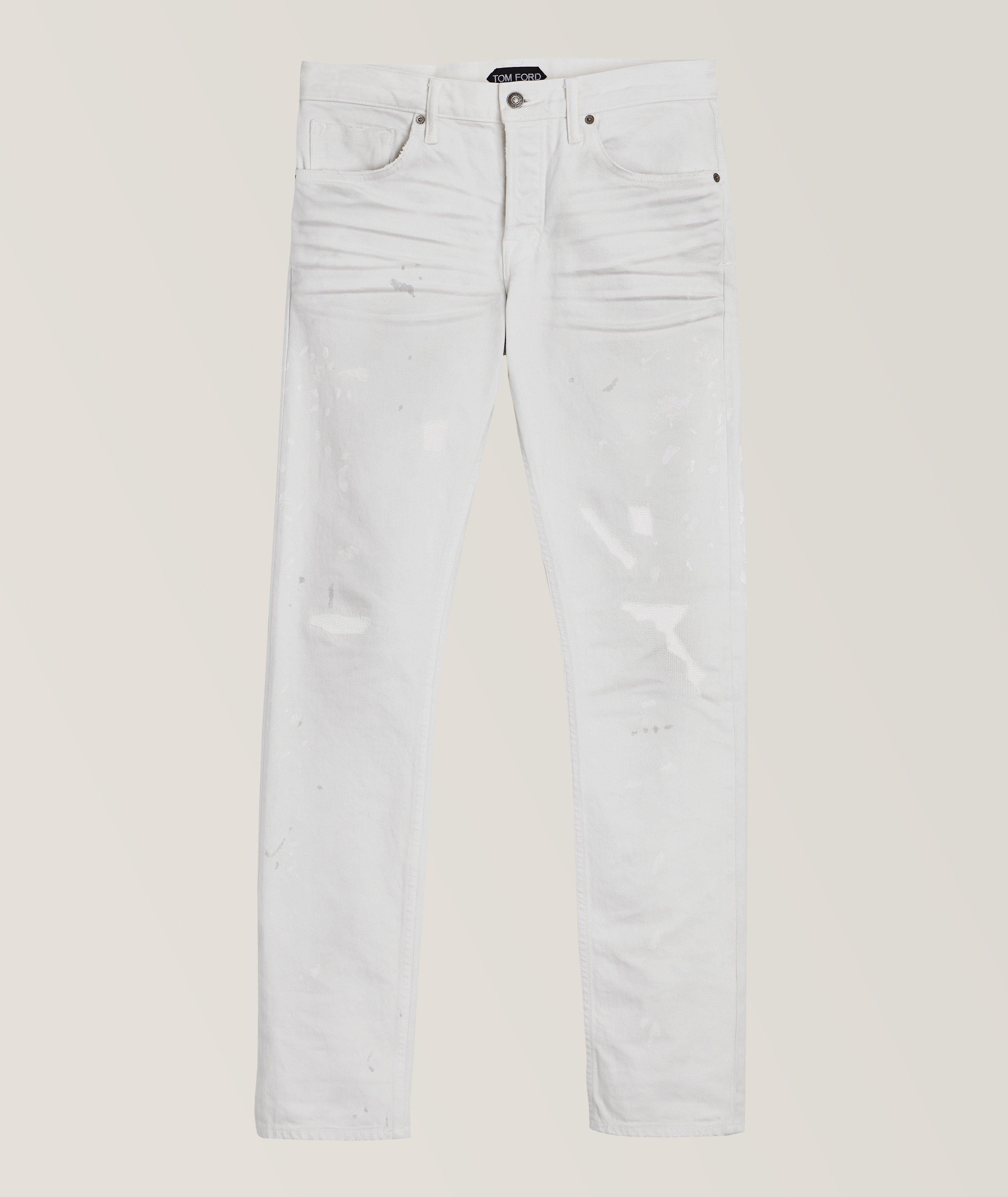 Slim-Fit Japanese Selvedge Cotton Blend Jeans image 0