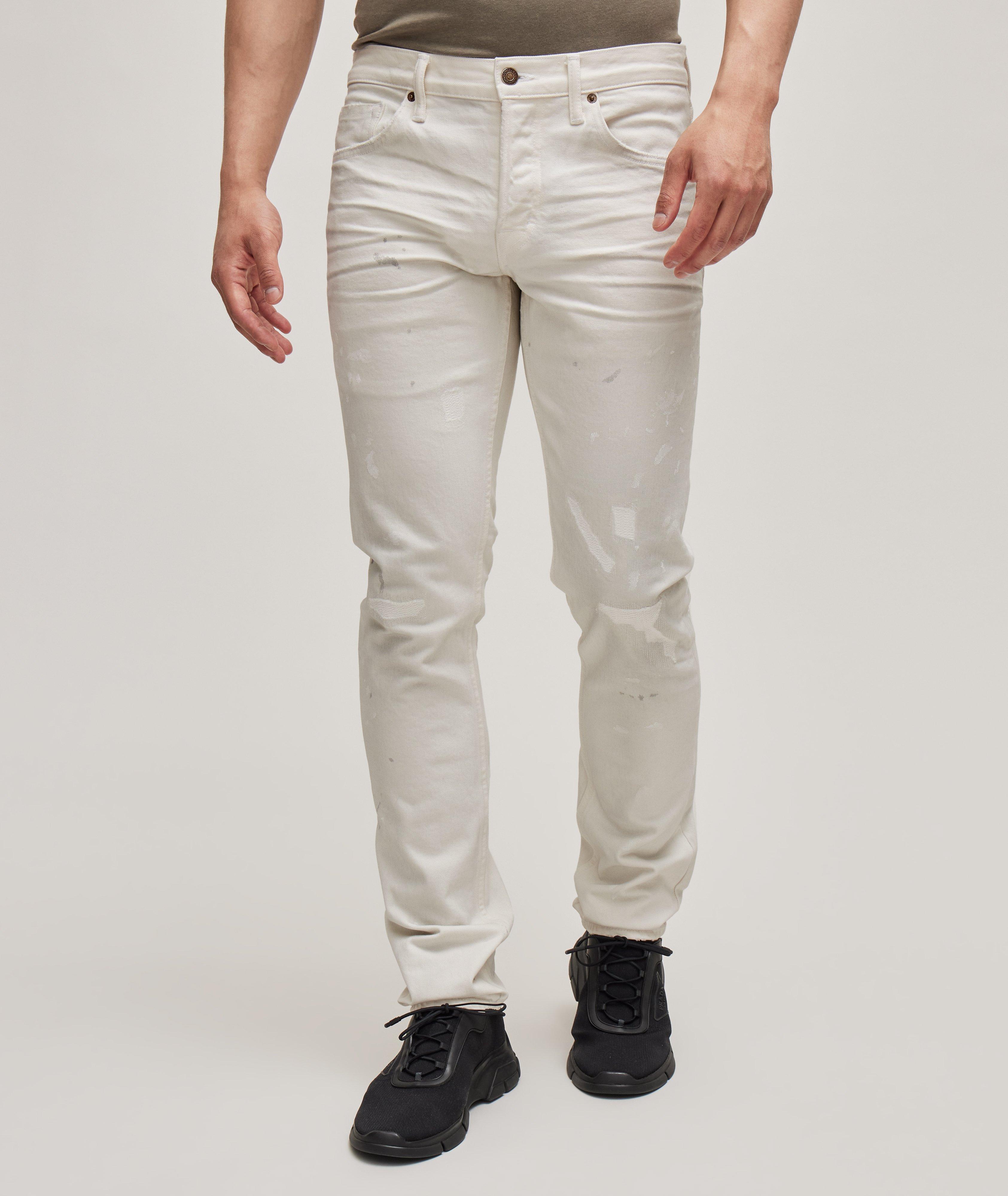 Slim-Fit Japanese Selvedge Cotton Blend Jeans image 1