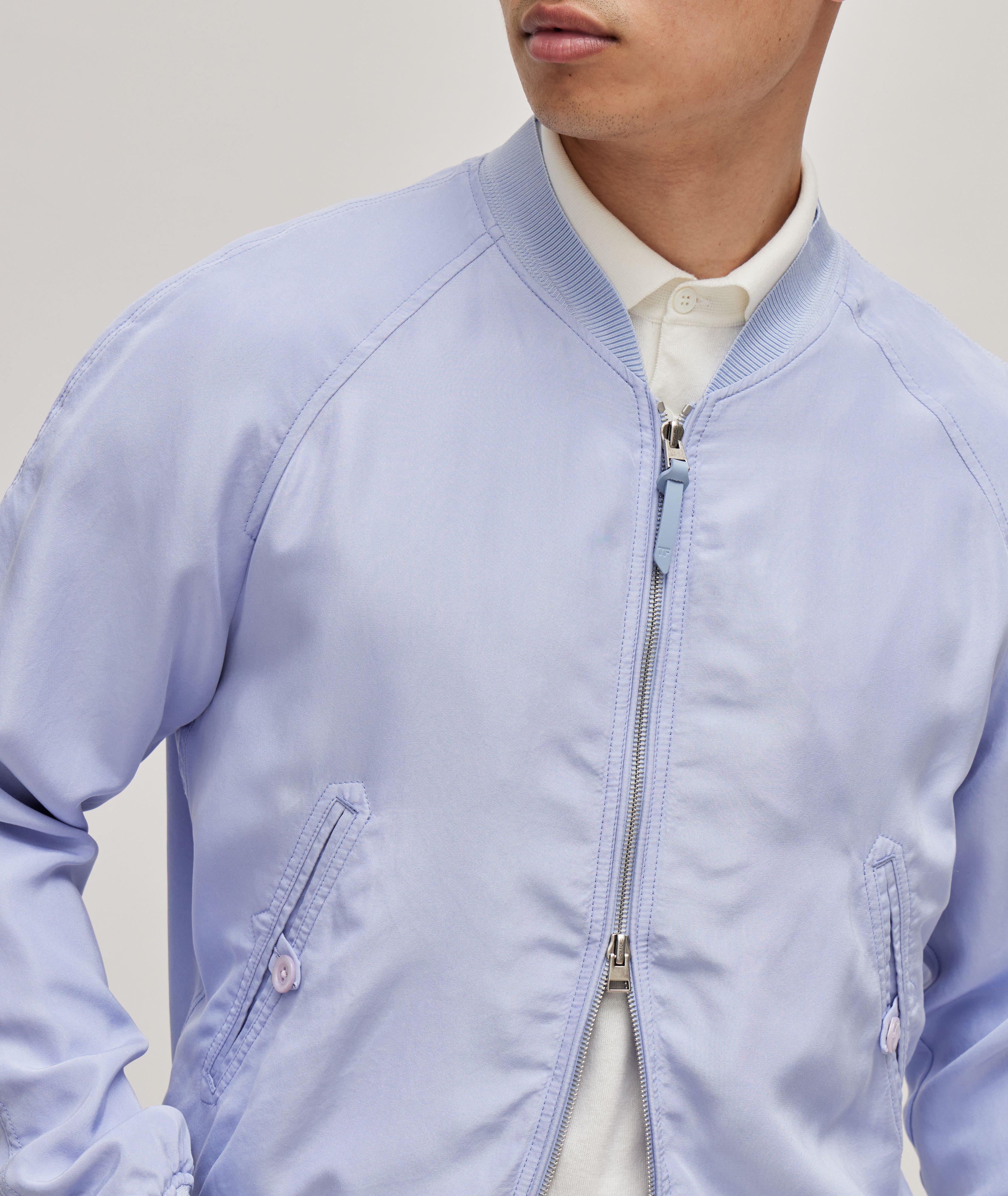 Silk Habotai Raglan Bomber Jacket image 3