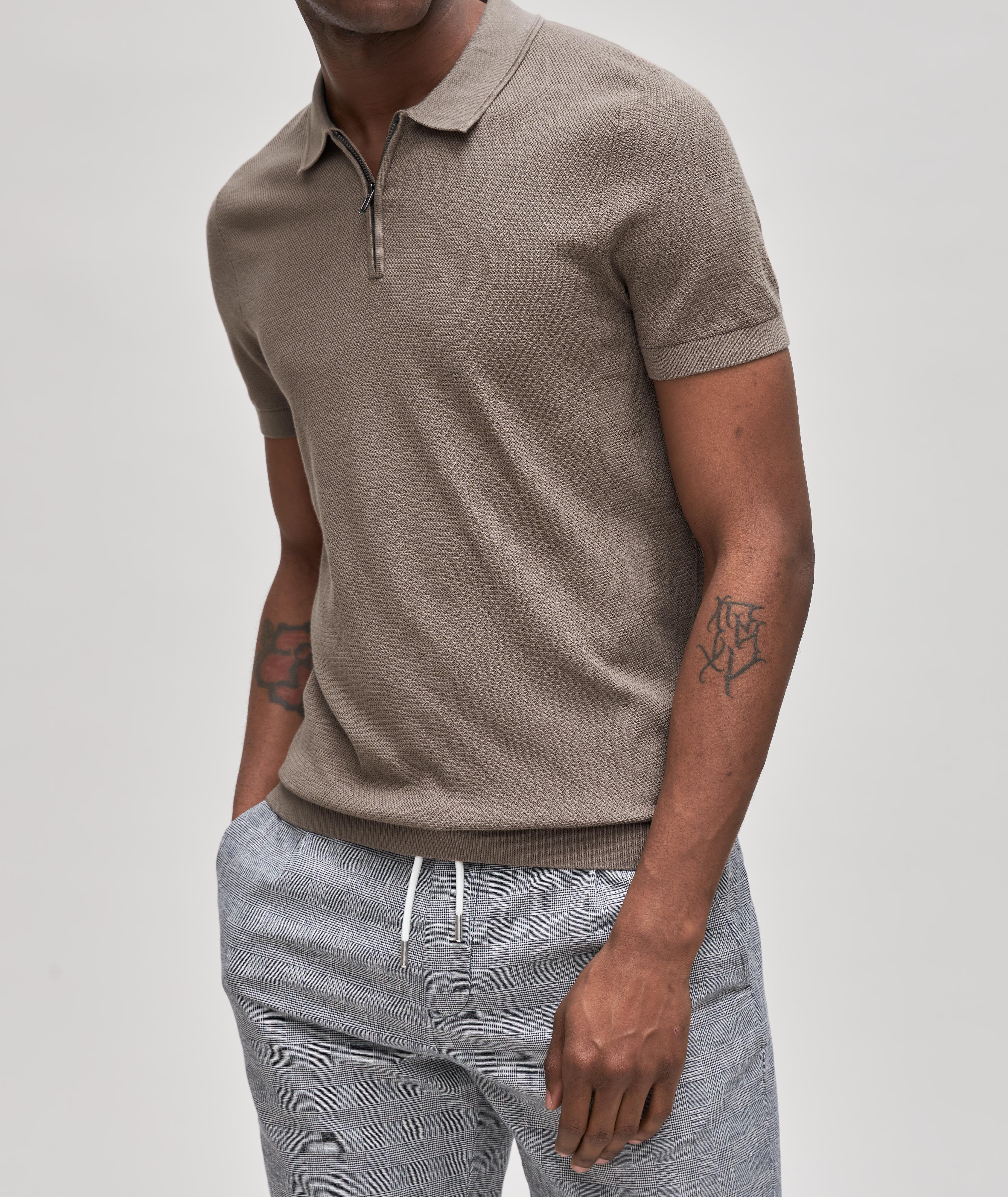 Vanco Quarter-Zip Cotton Polo Shirt image 1