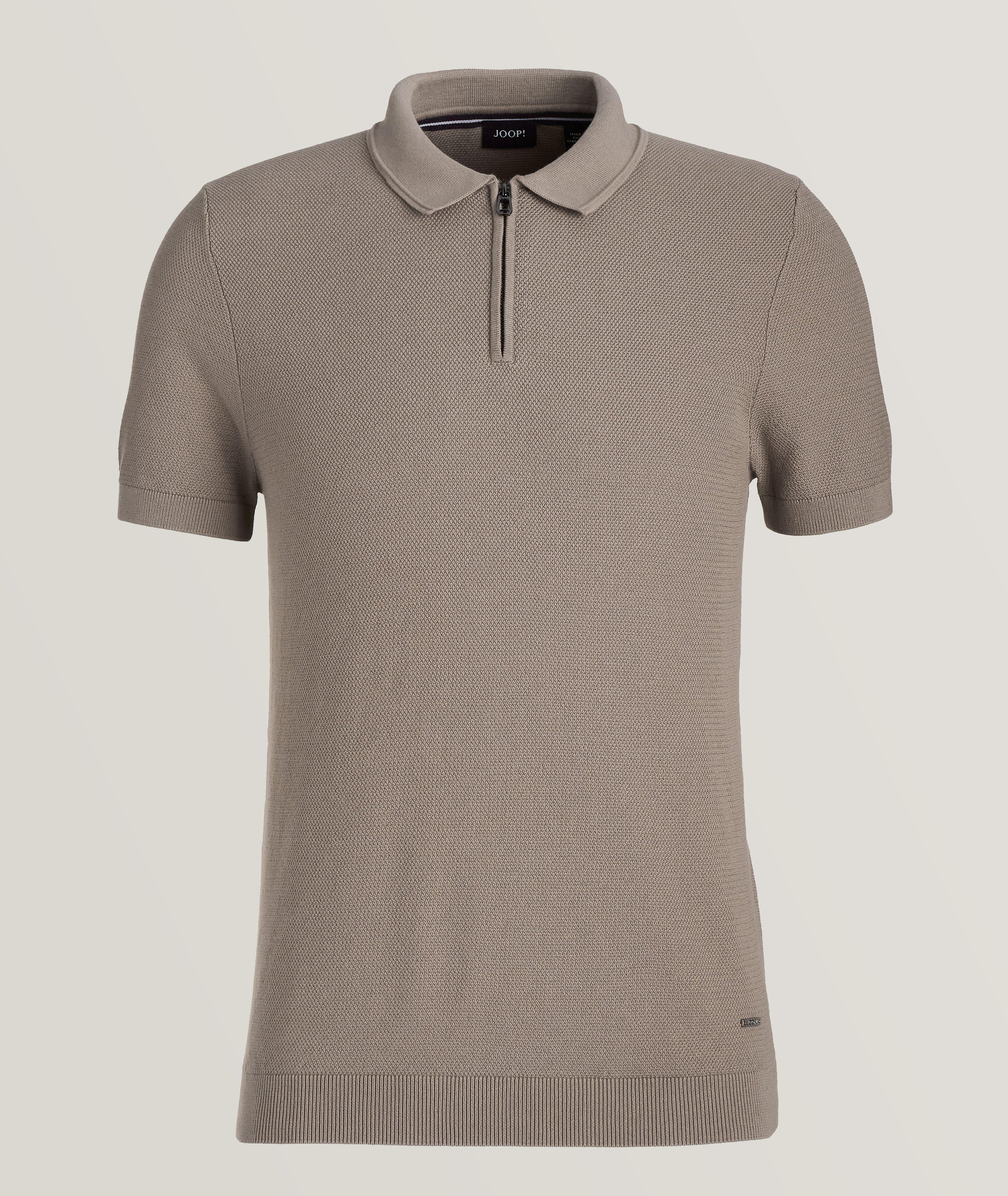 Vanco Quarter-Zip Cotton Polo Shirt image 0
