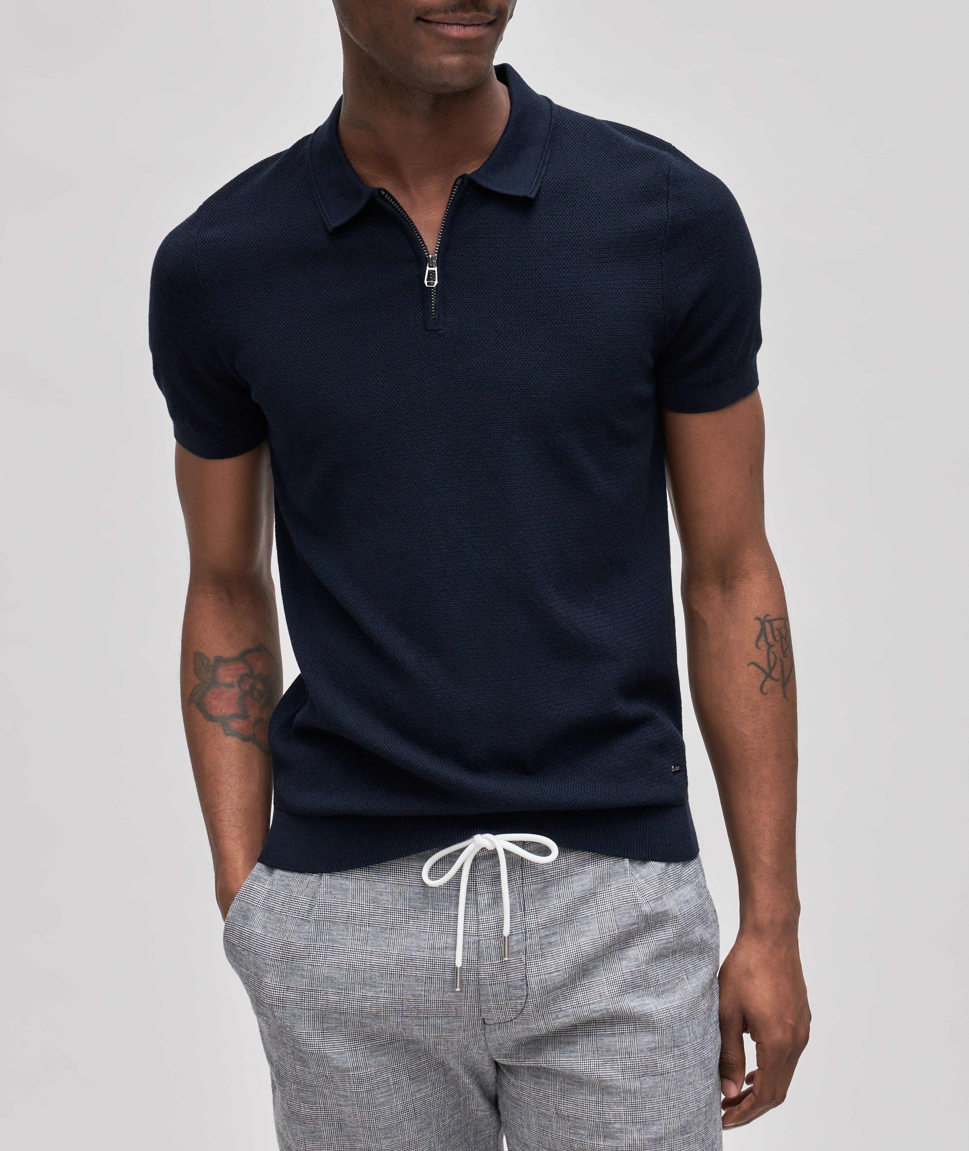 Vanco Quarter-Zip Cotton Polo Shirt image 1