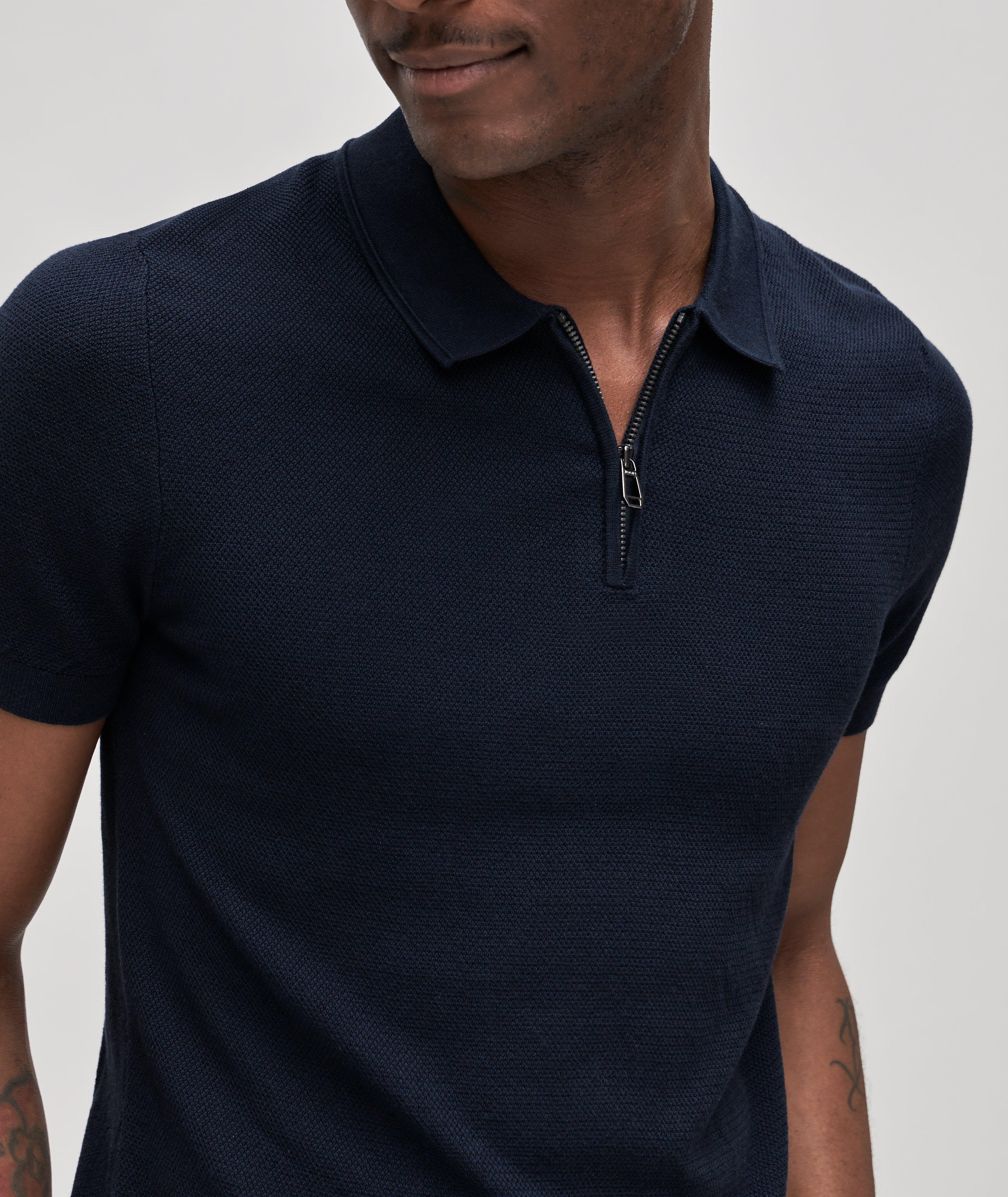 Vanco Quarter-Zip Cotton Polo Shirt image 3