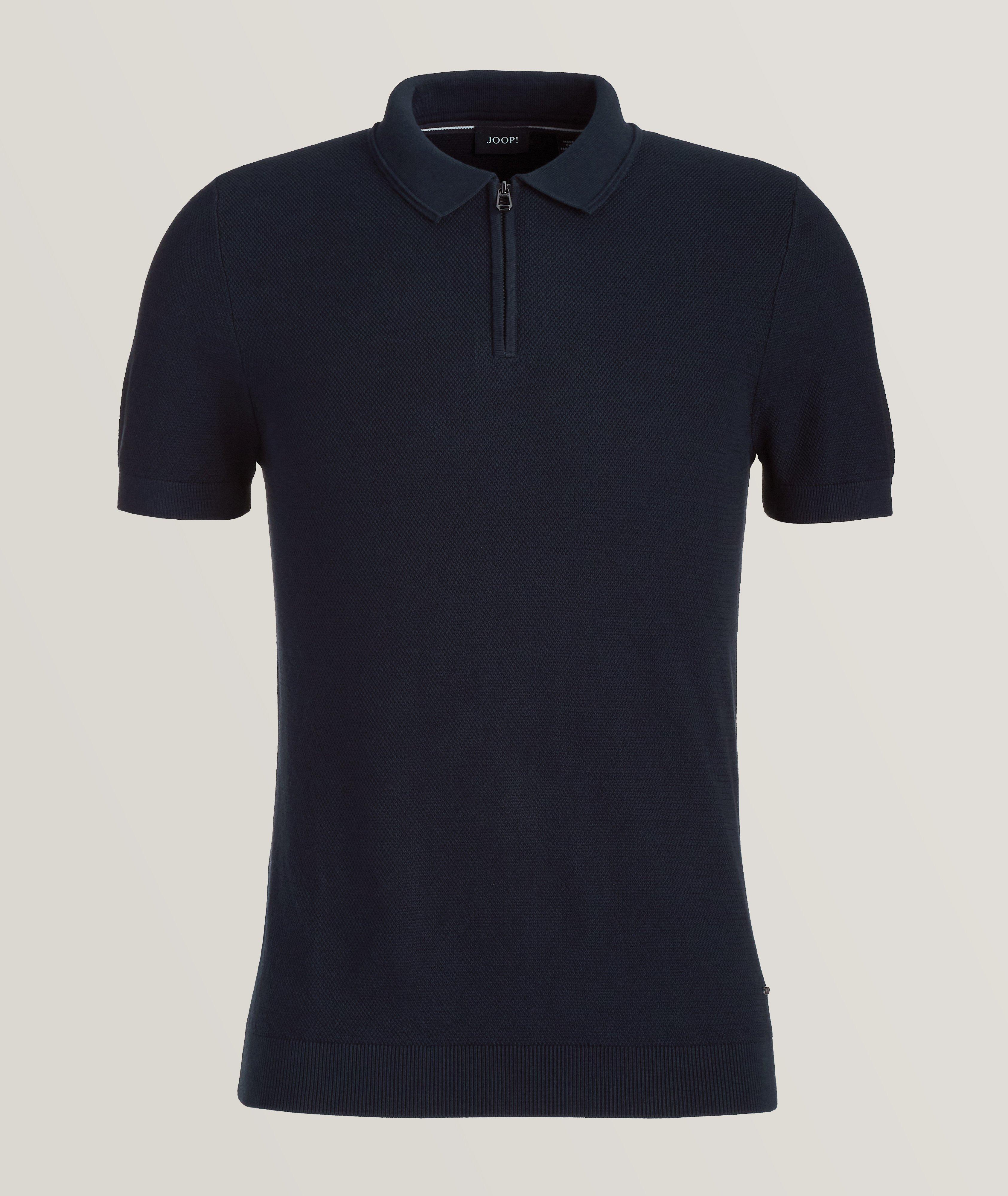 Vanco Quarter-Zip Cotton Polo Shirt image 0