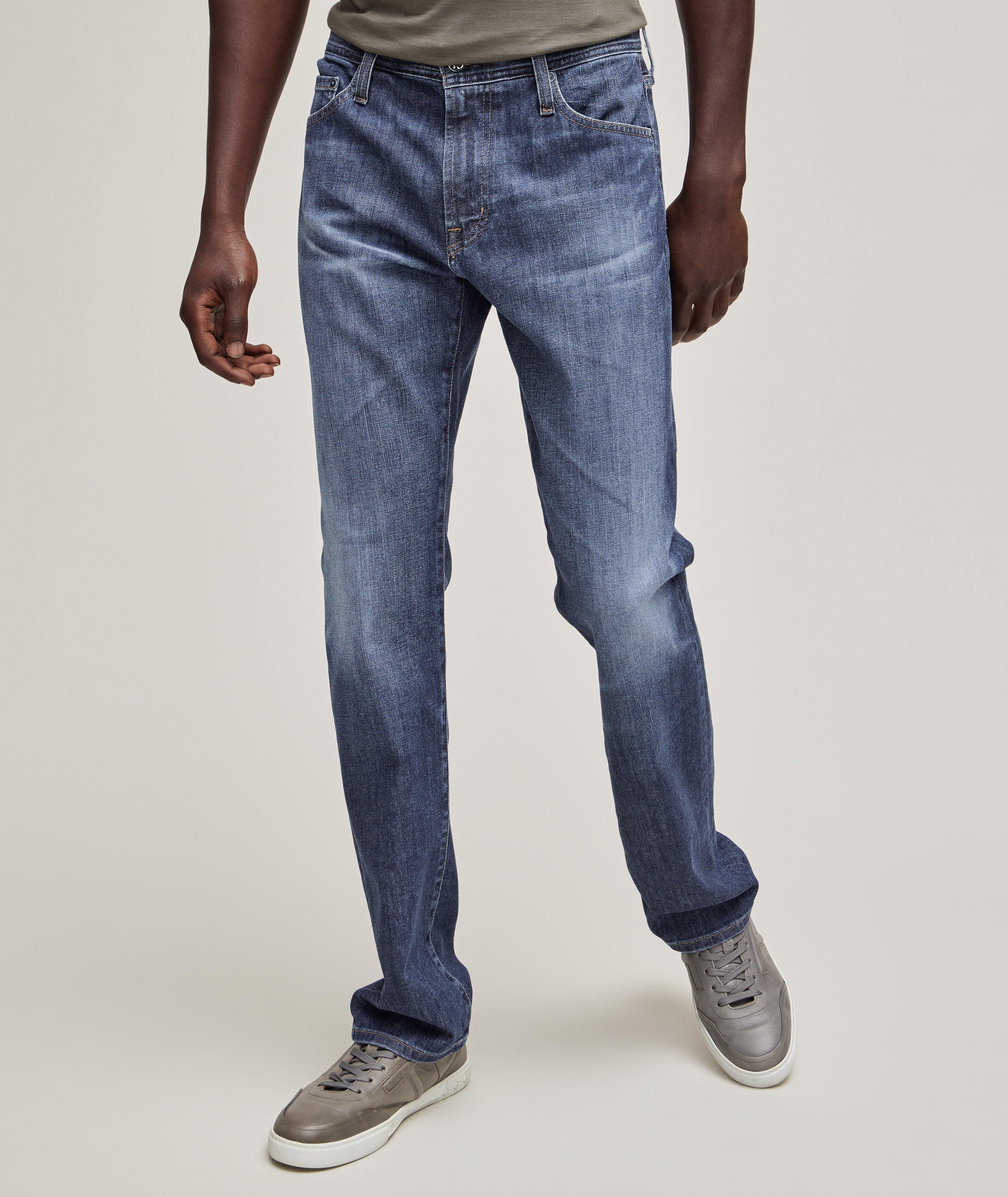 Slim straight stretch sales jeans