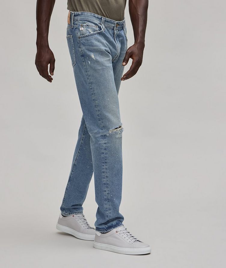 Tellis Modern-Slim Distressed Cotton Jeans image 1