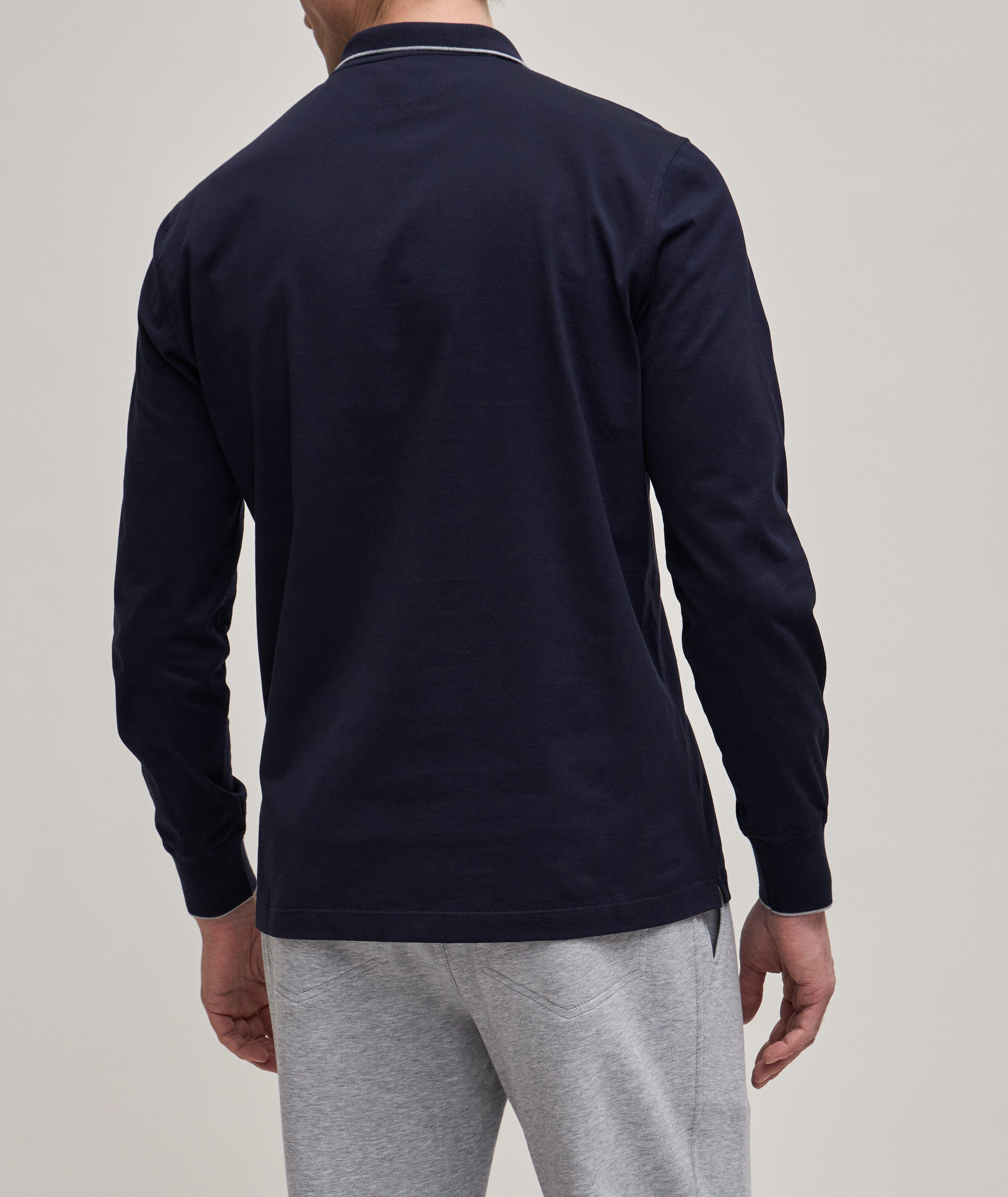 Logo Embroidered Jersey Cotton Polo image 2