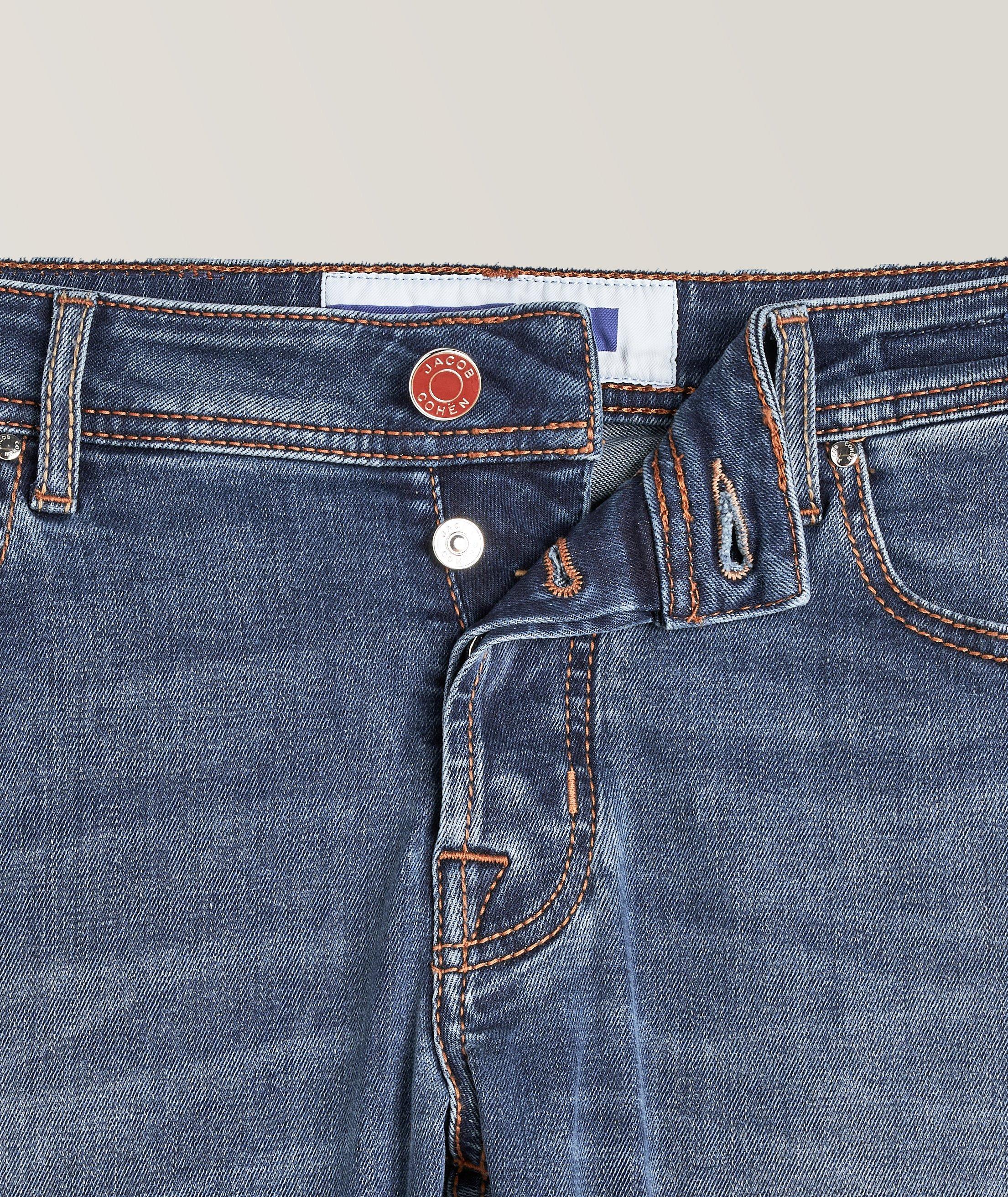 Nick Mid-Wash Stretch-Cotton Blend Jeans image 1