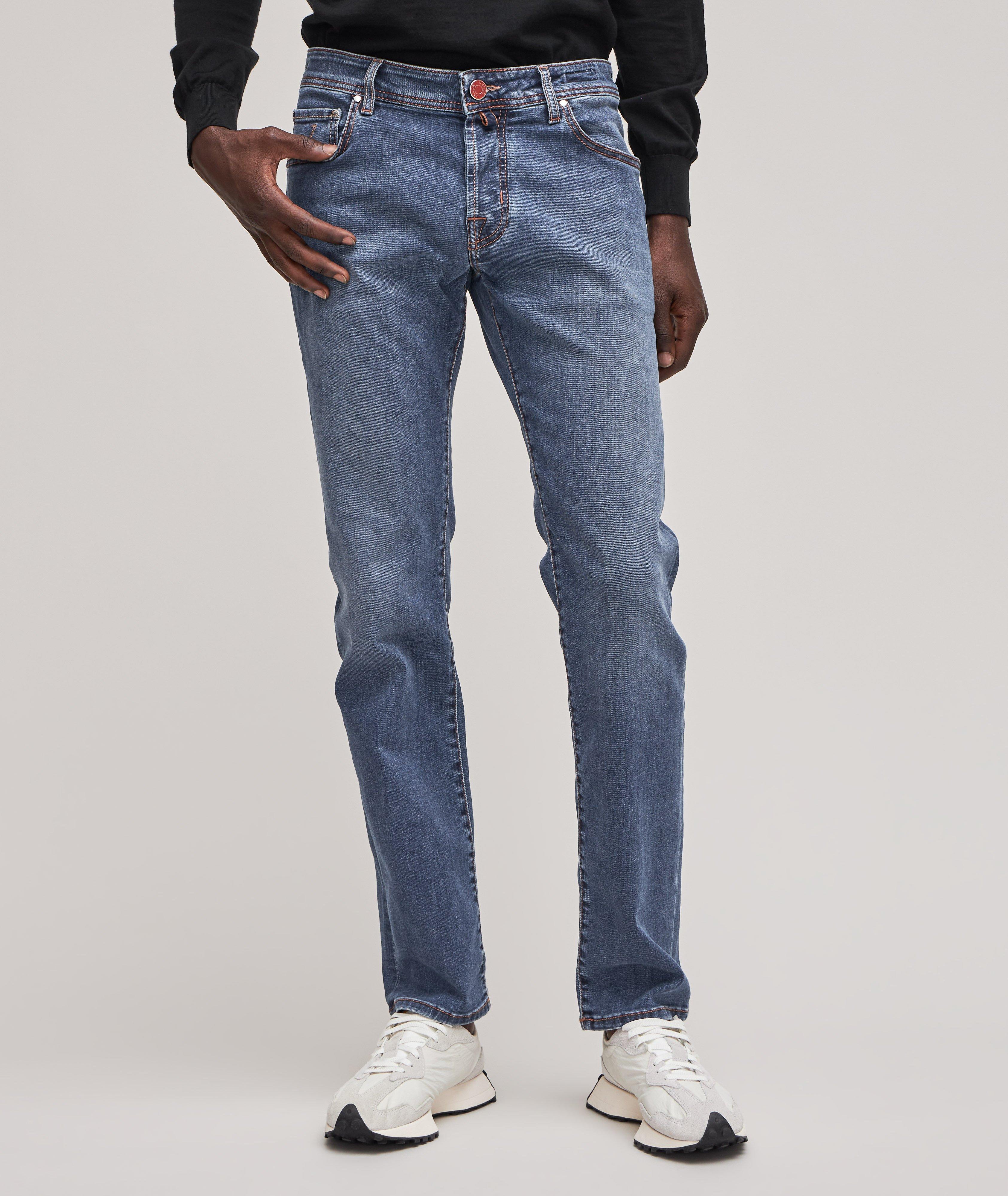 Nick Mid-Wash Stretch-Cotton Blend Jeans image 2