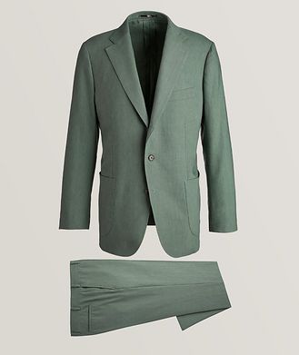 Harold Solid Linen-Wool Deconstructed Suit