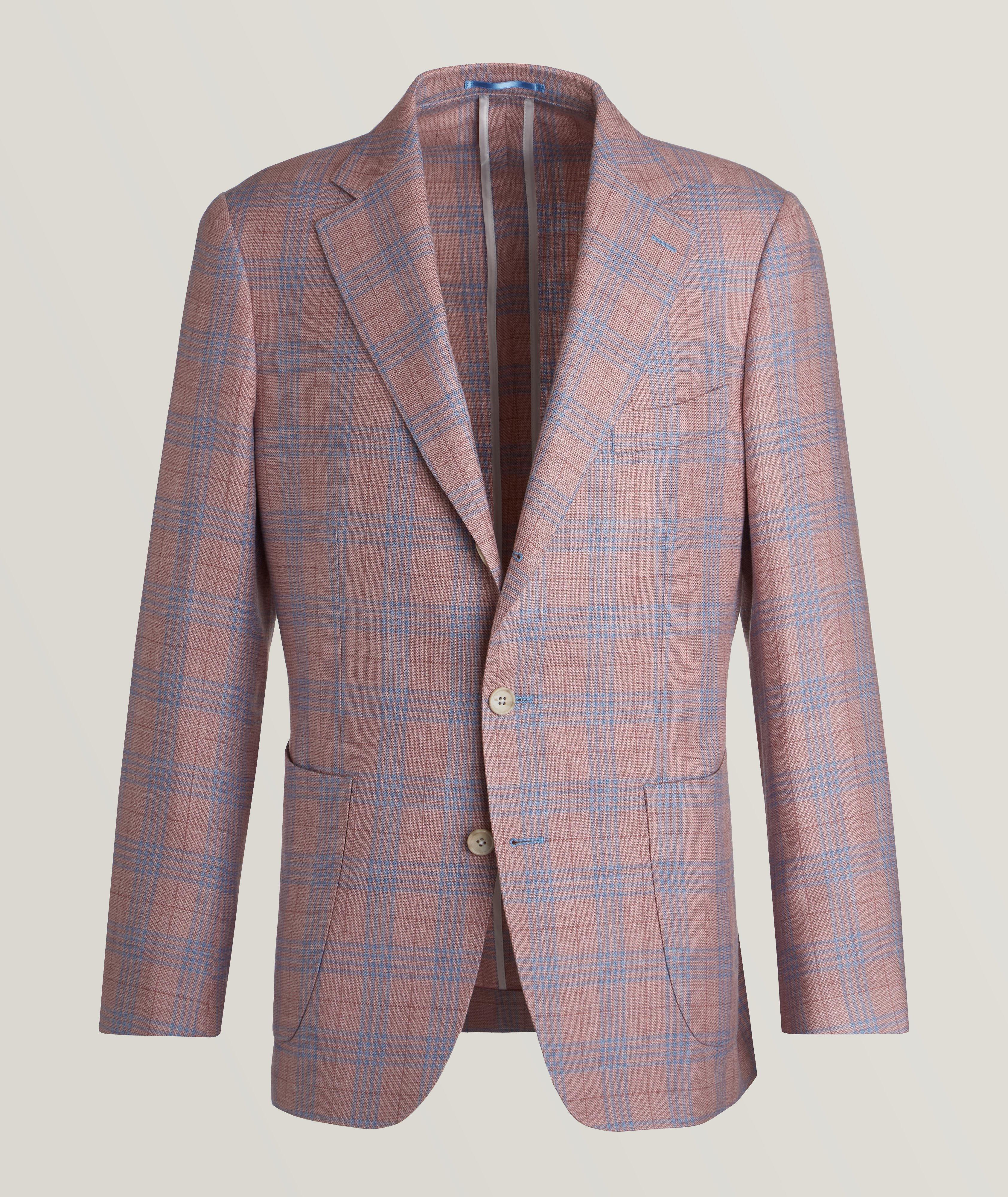 Plaid Wool-Silk-Linen Sports Jacket image 0