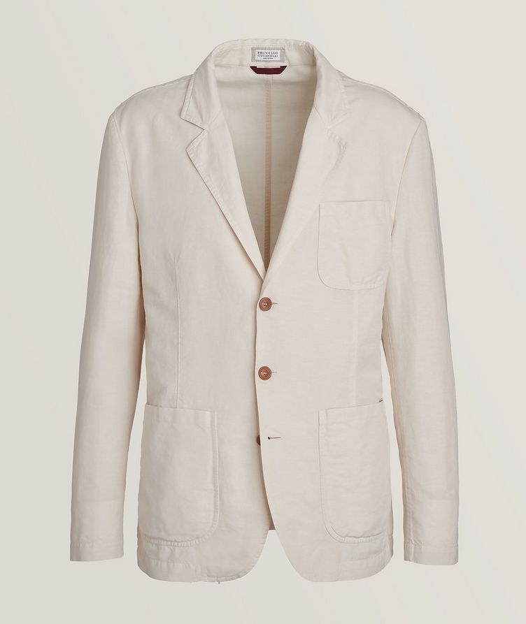 Unstructured Cotton-Linen Soft Sport Jacket image 0