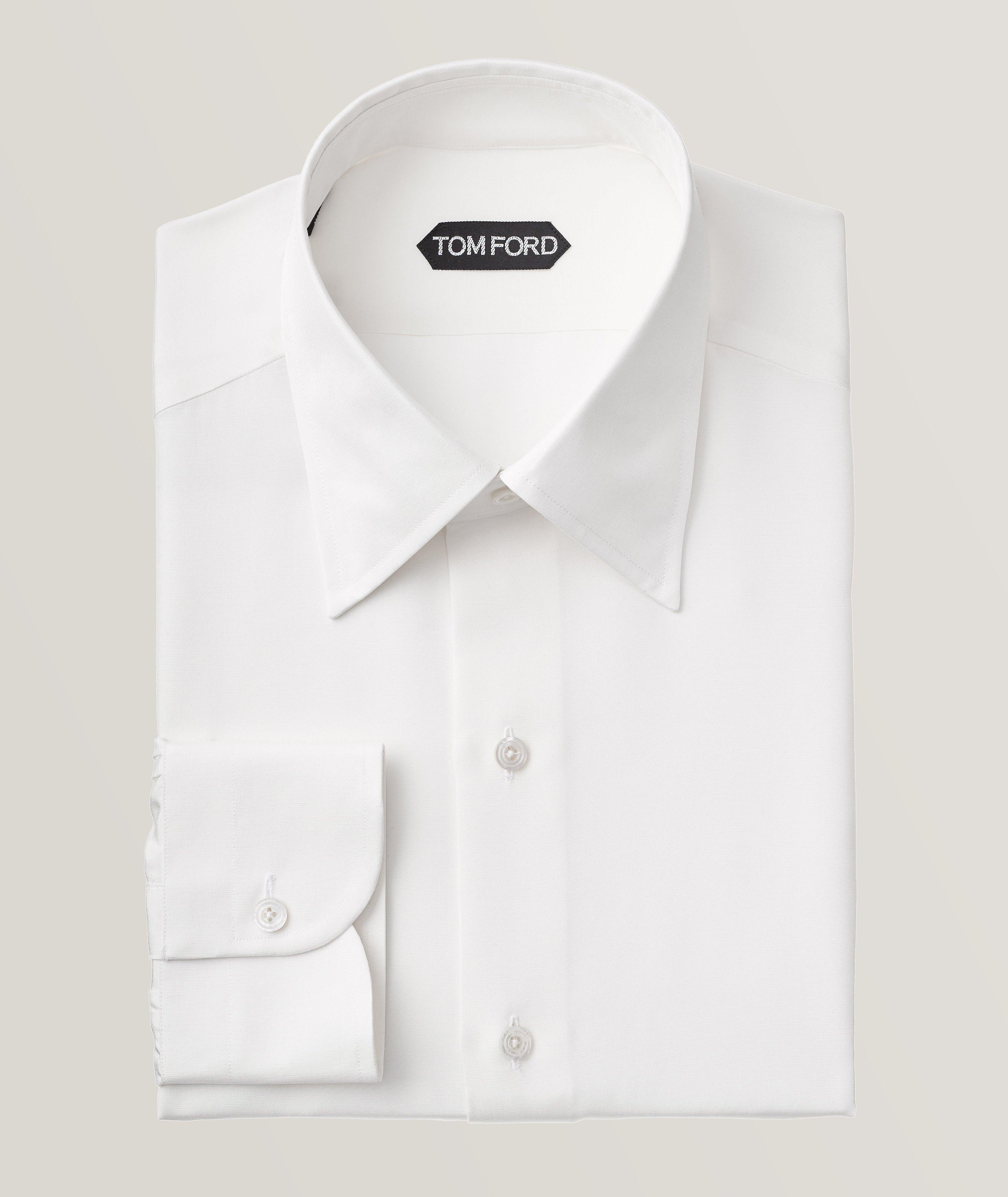 Slim-Fit Silk Dress Shirt  image 0