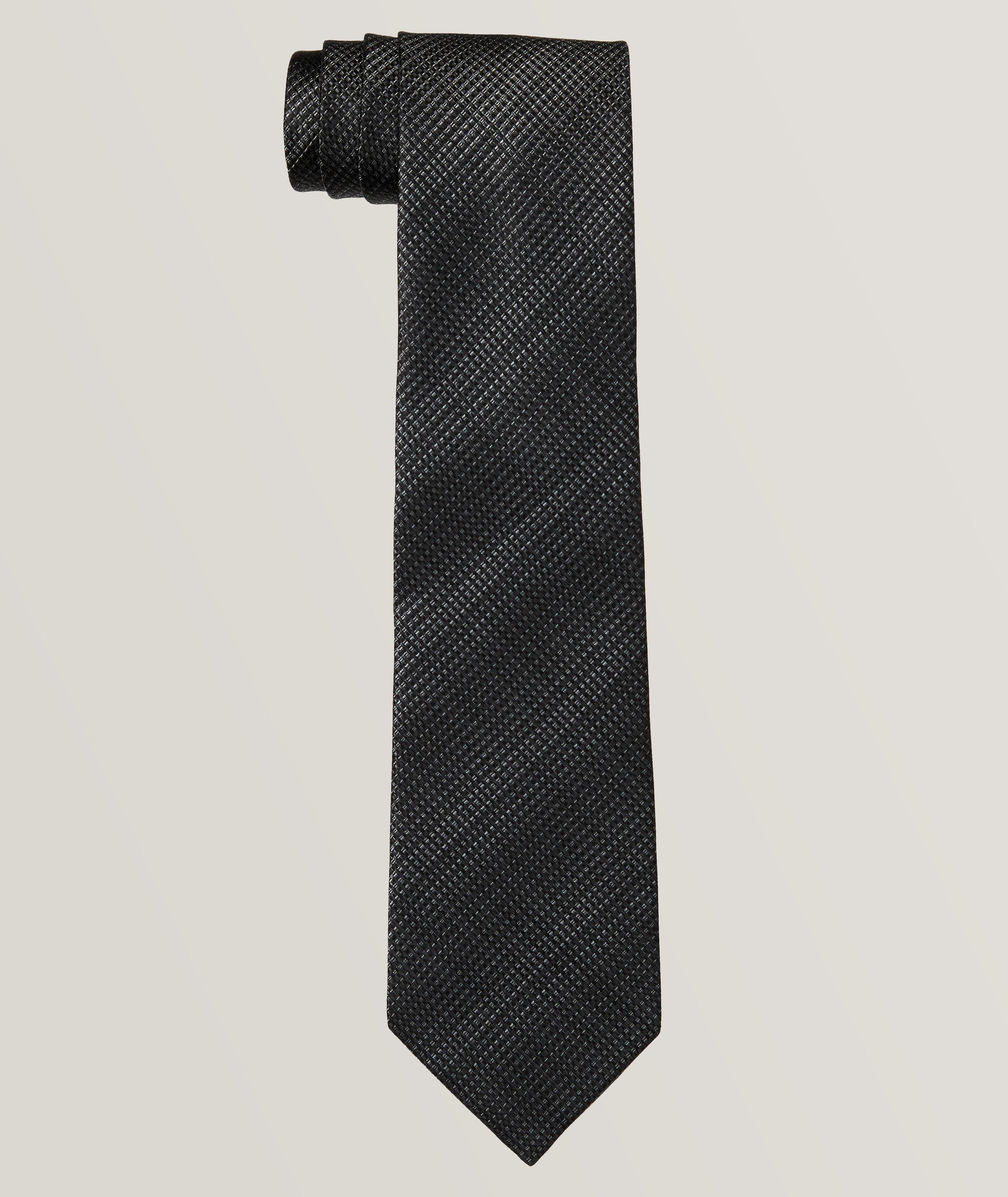 Textured Jacquard Silk Tie image 0