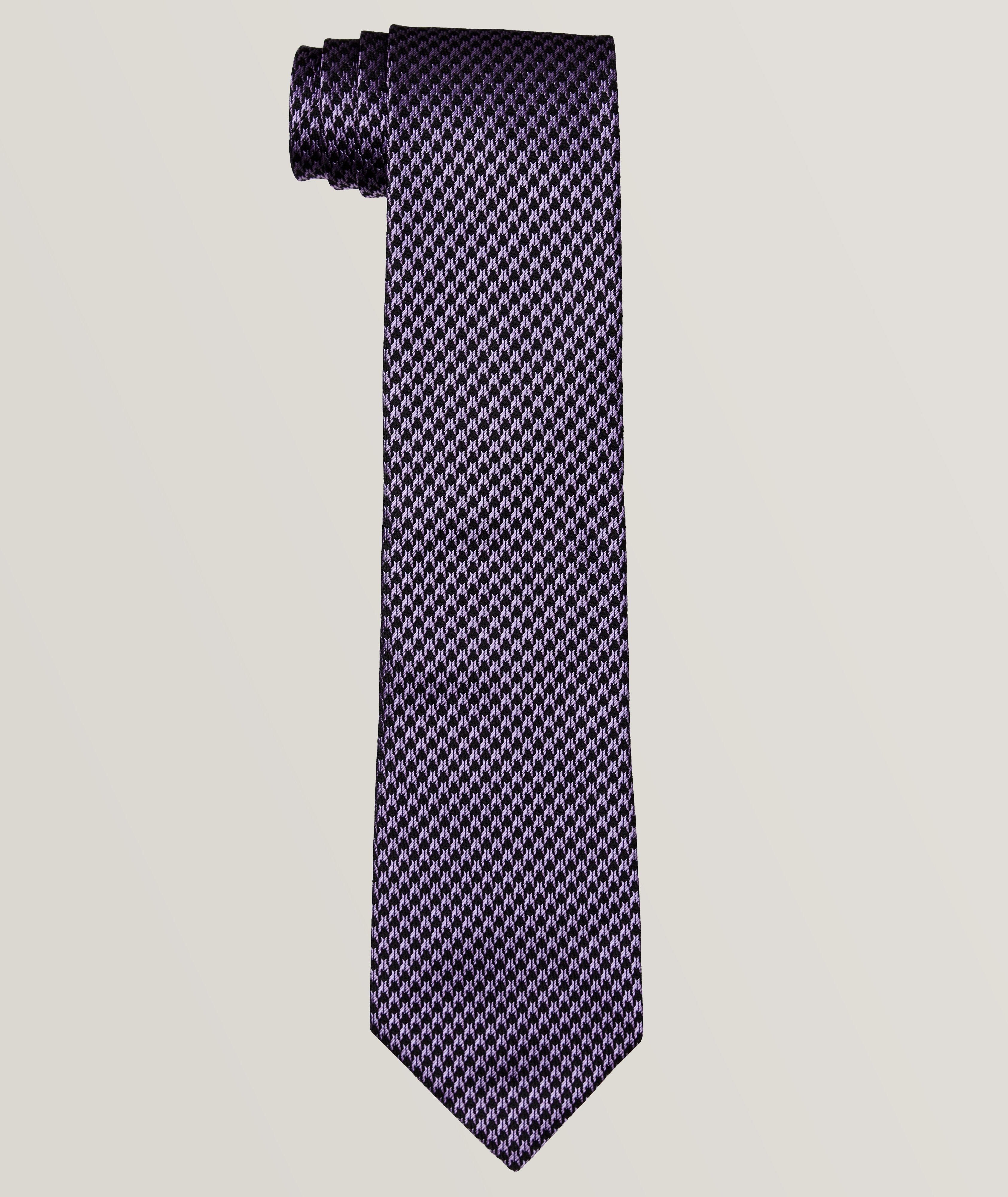 Jacquard Print Silk Tie image 0