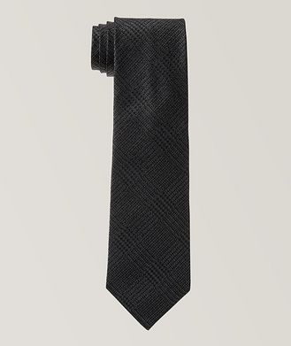 Tom Ford Cravate en soie à carreaux prince-de-Galles