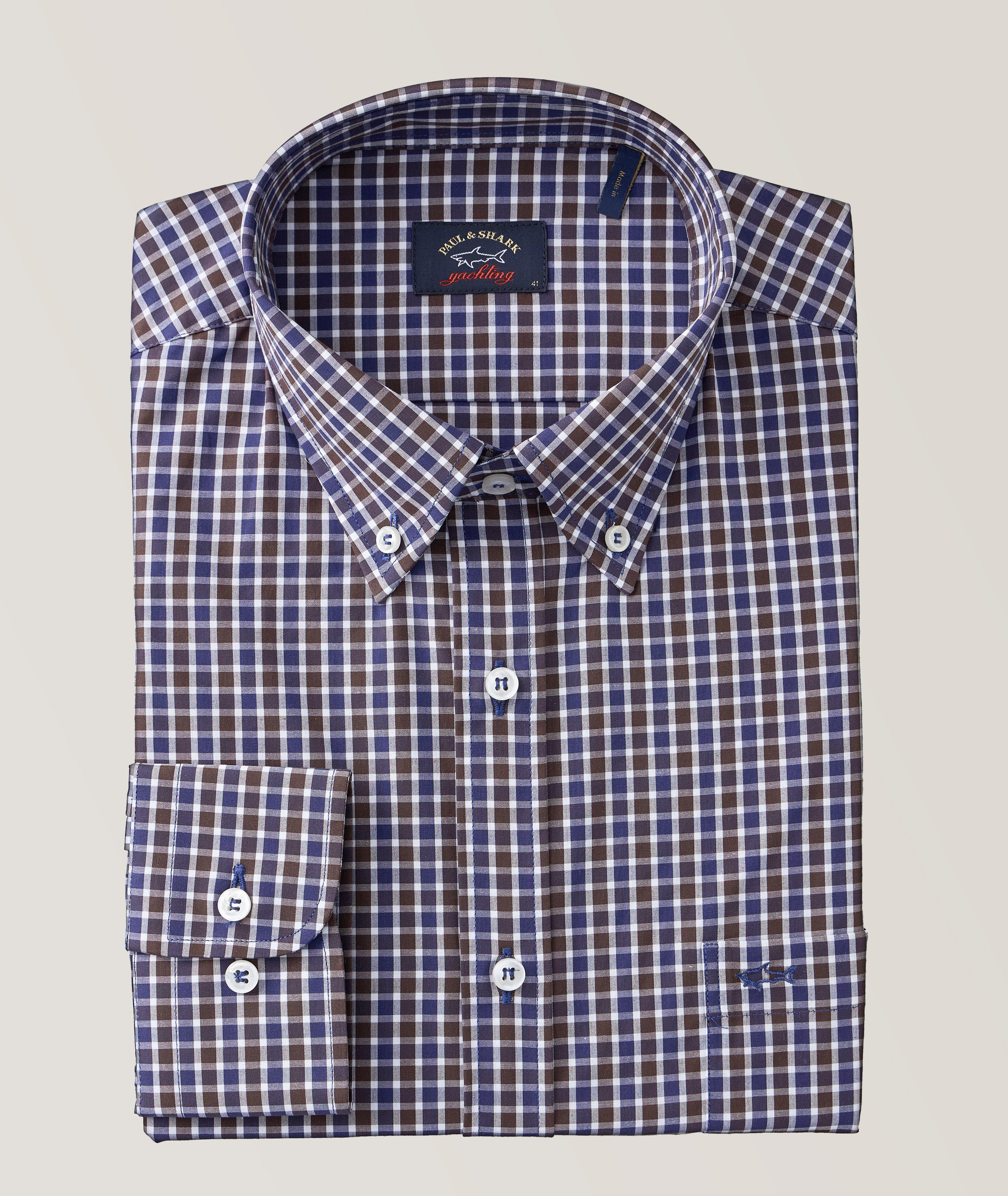 Multi-Checkered Cotton Sport Shirt image 0