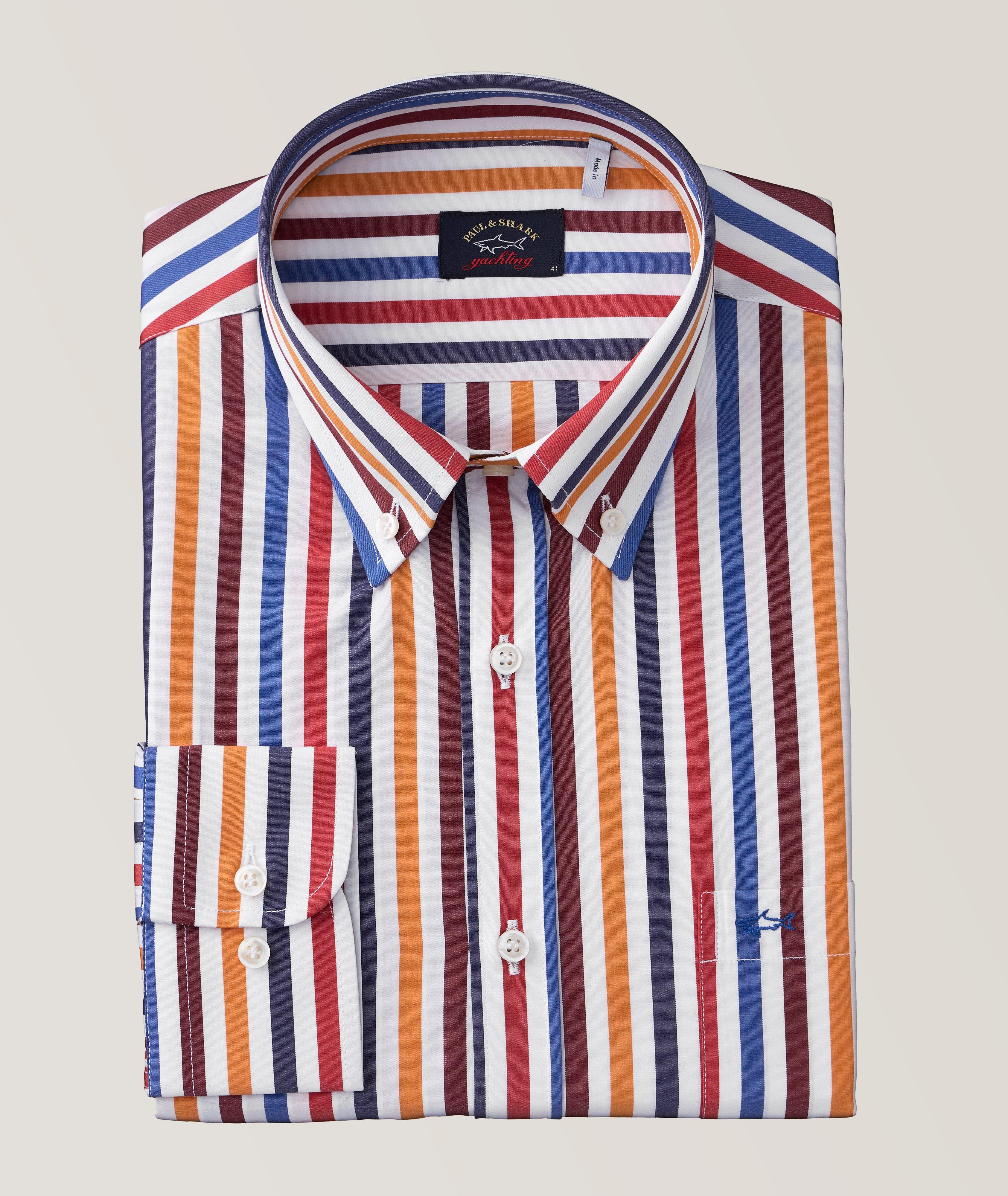 Paul & Shark Bengal Striped Cotton Sport Shirt | Sport Shirts | Harry Rosen