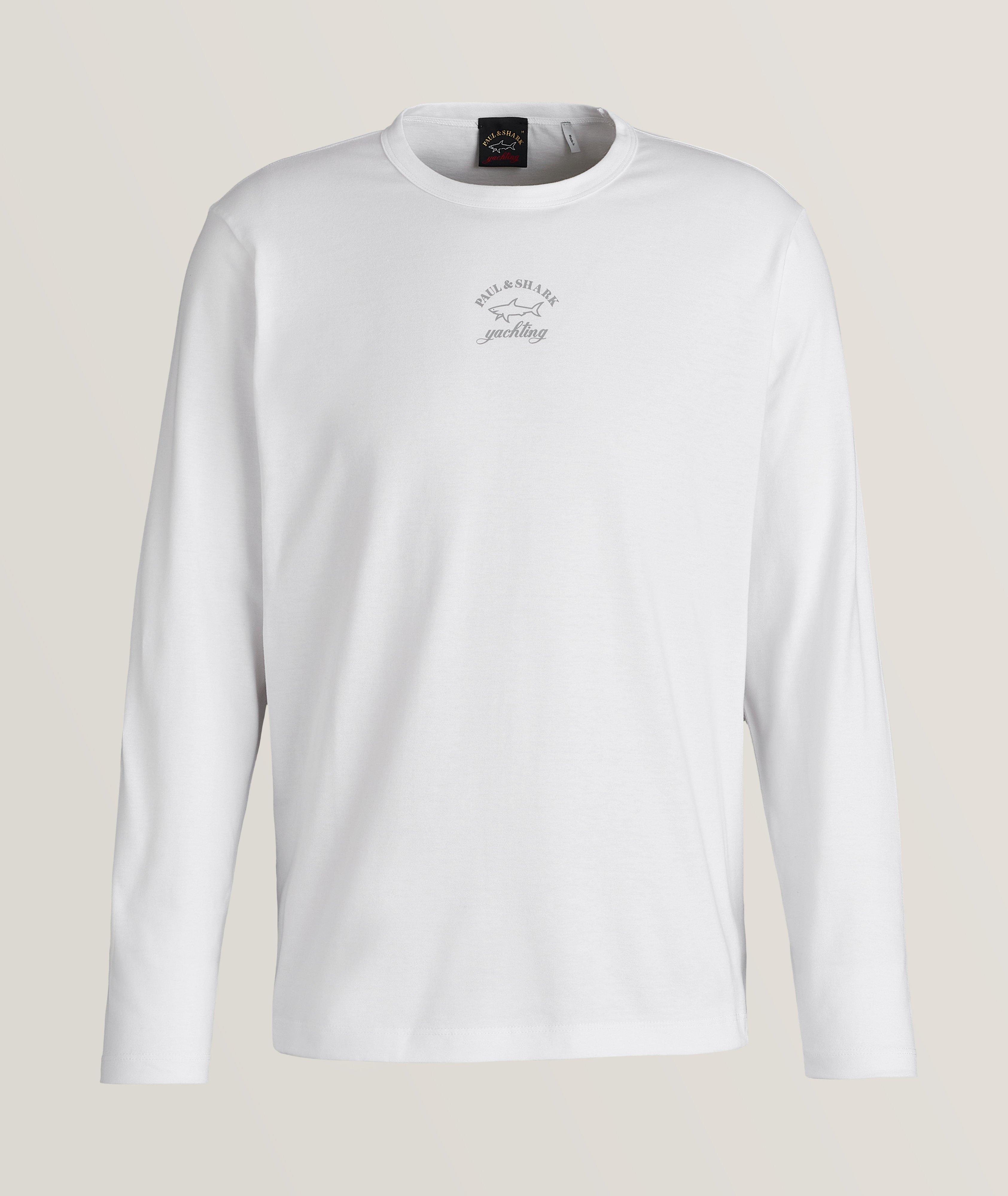 Pull en coton avec logo à manches longues image 0