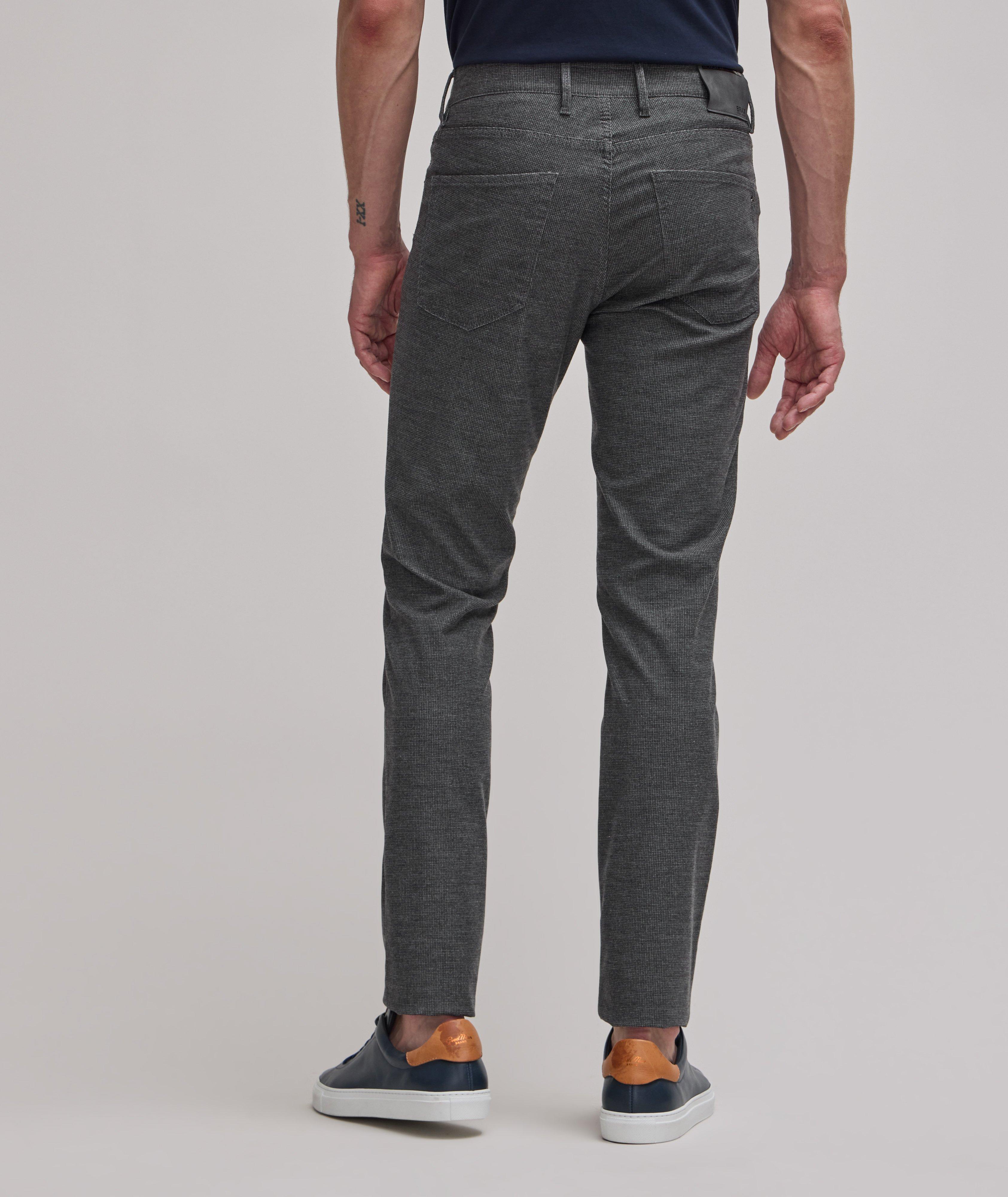 Brax Chuck Micro Herringbone Woo Look Cotton-Stretch Pants