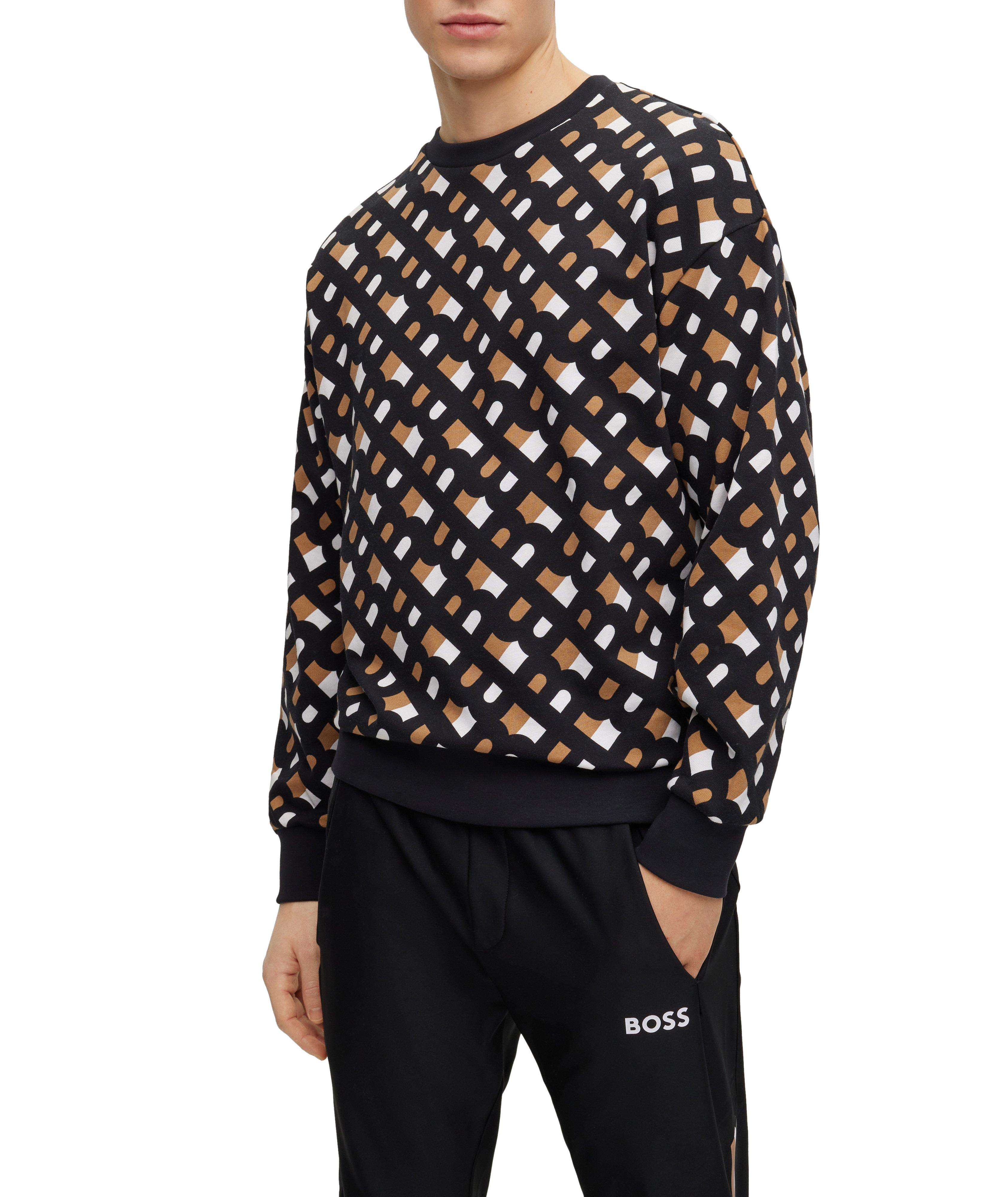 Pull à motif de monogrammes et à encolure ronde image 2