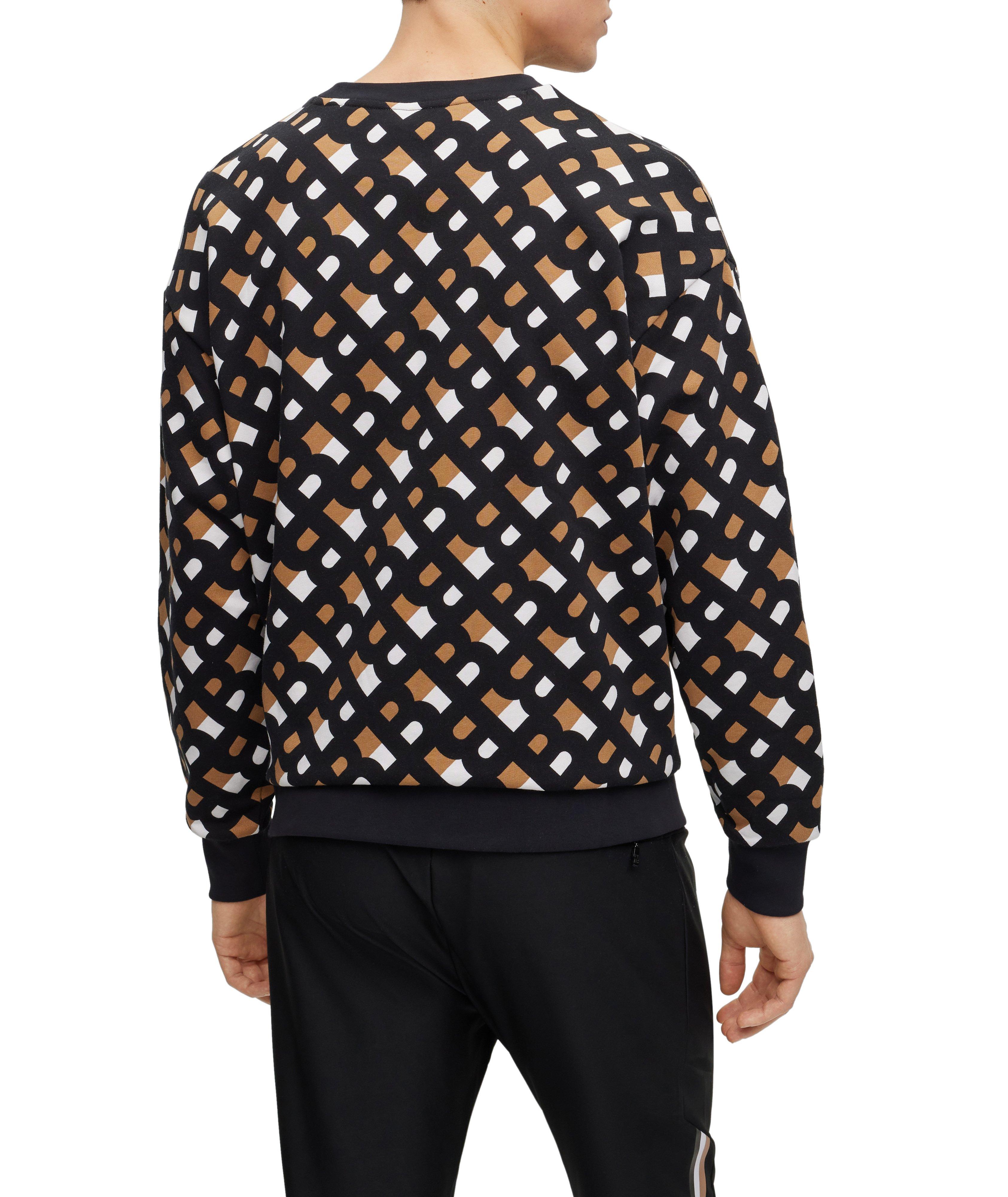 Pull à motif de monogrammes et à encolure ronde image 3