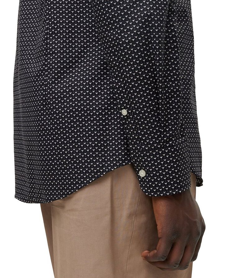 Chemise habillée en coton extensible à motif de coupe amincie image 3