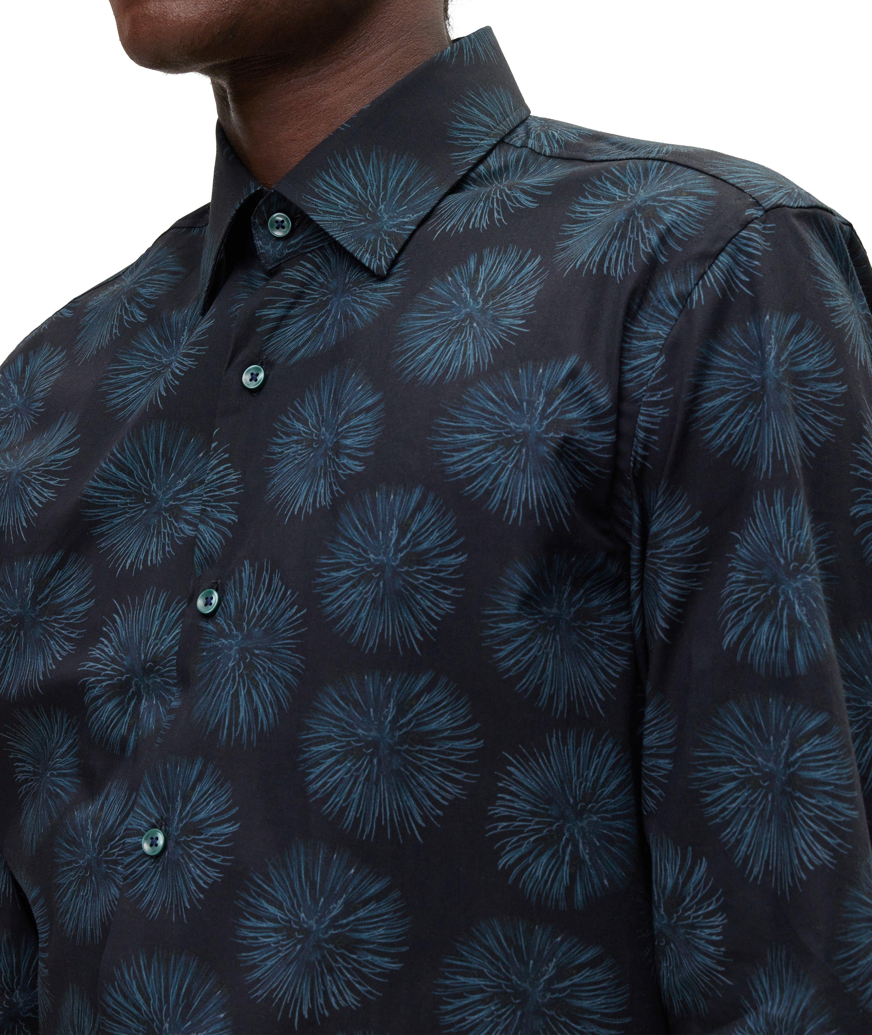 Firework Print Stretch-Cotton Dress Shirt image 4