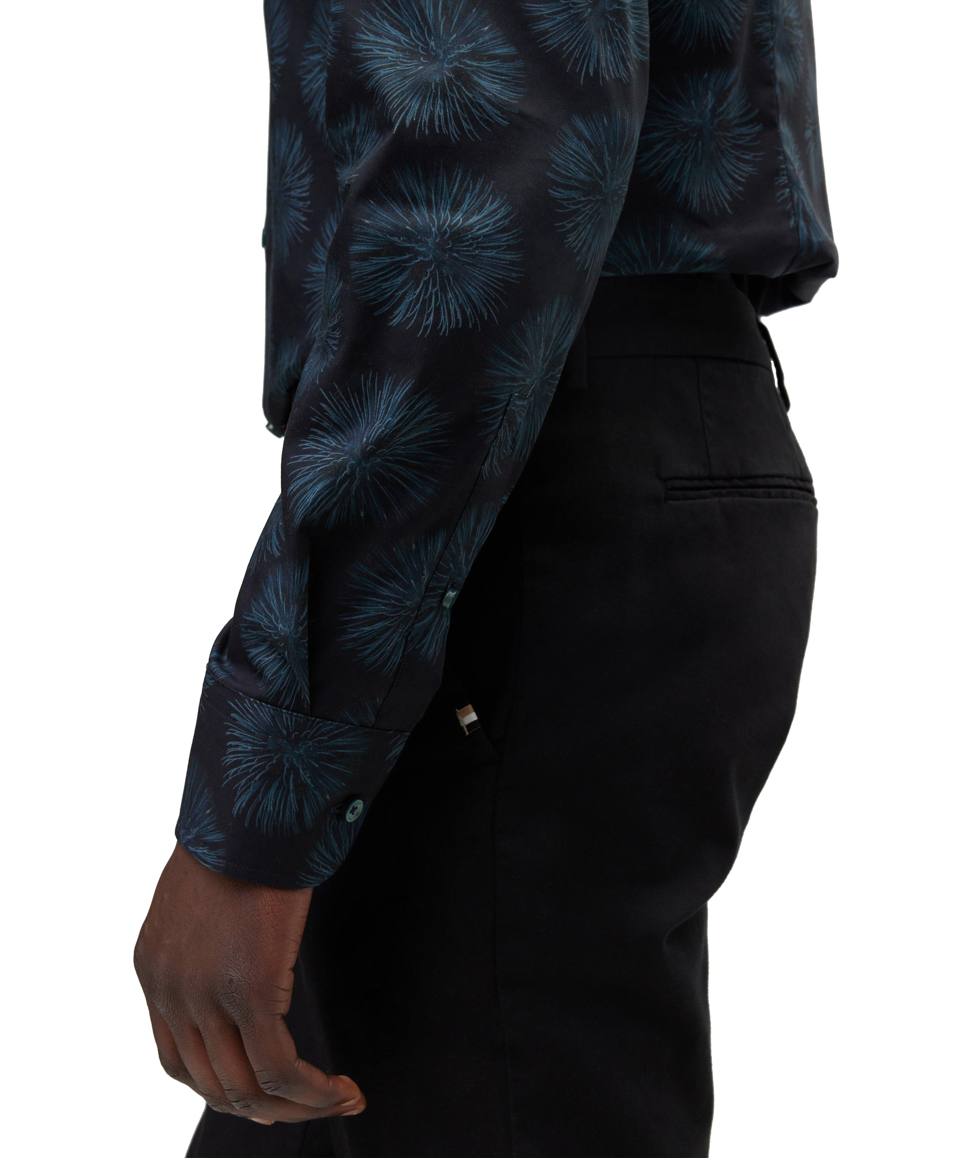 Firework Print Stretch-Cotton Dress Shirt image 5