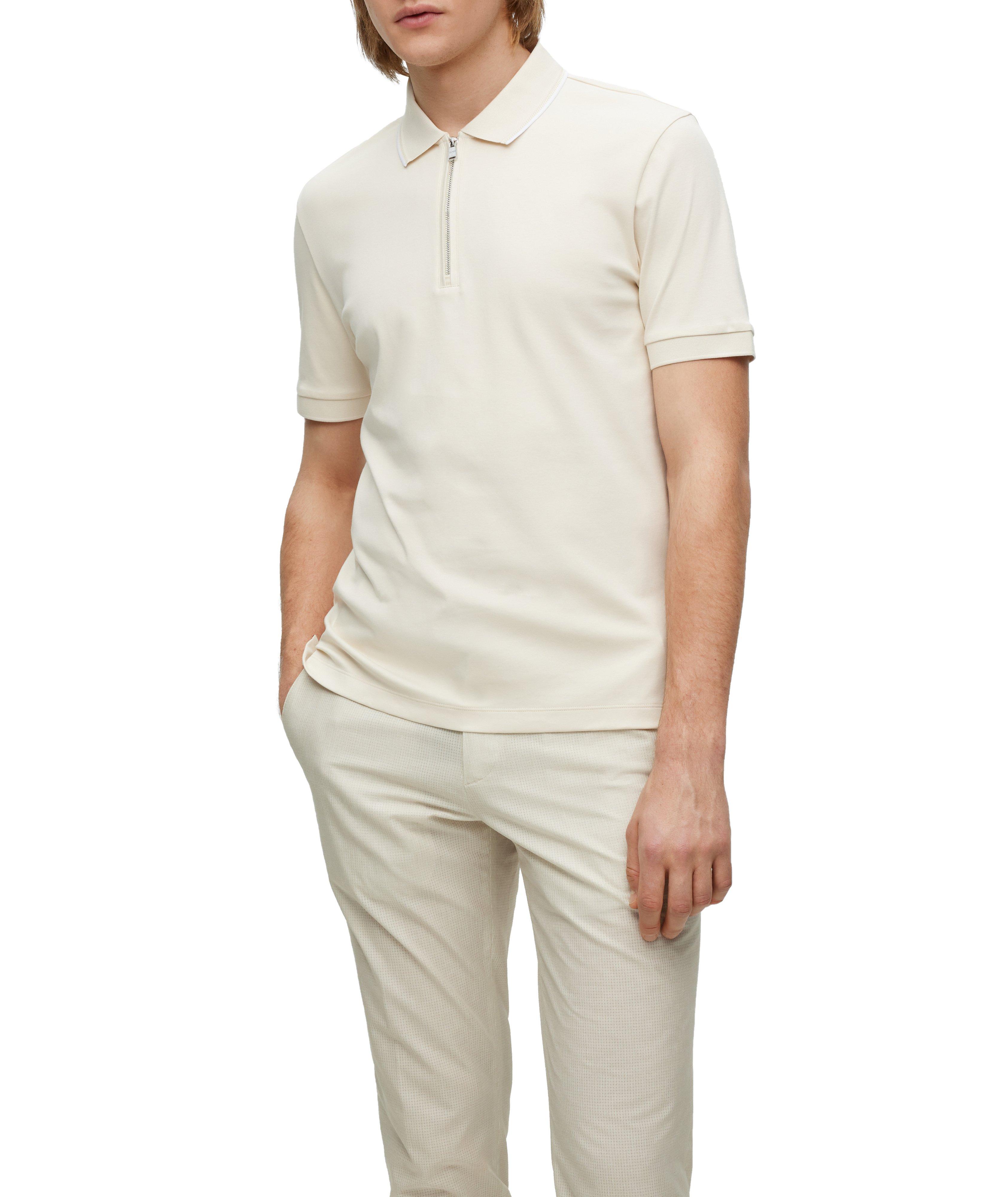 Polo en tricot interlock de coupe amincie image 2