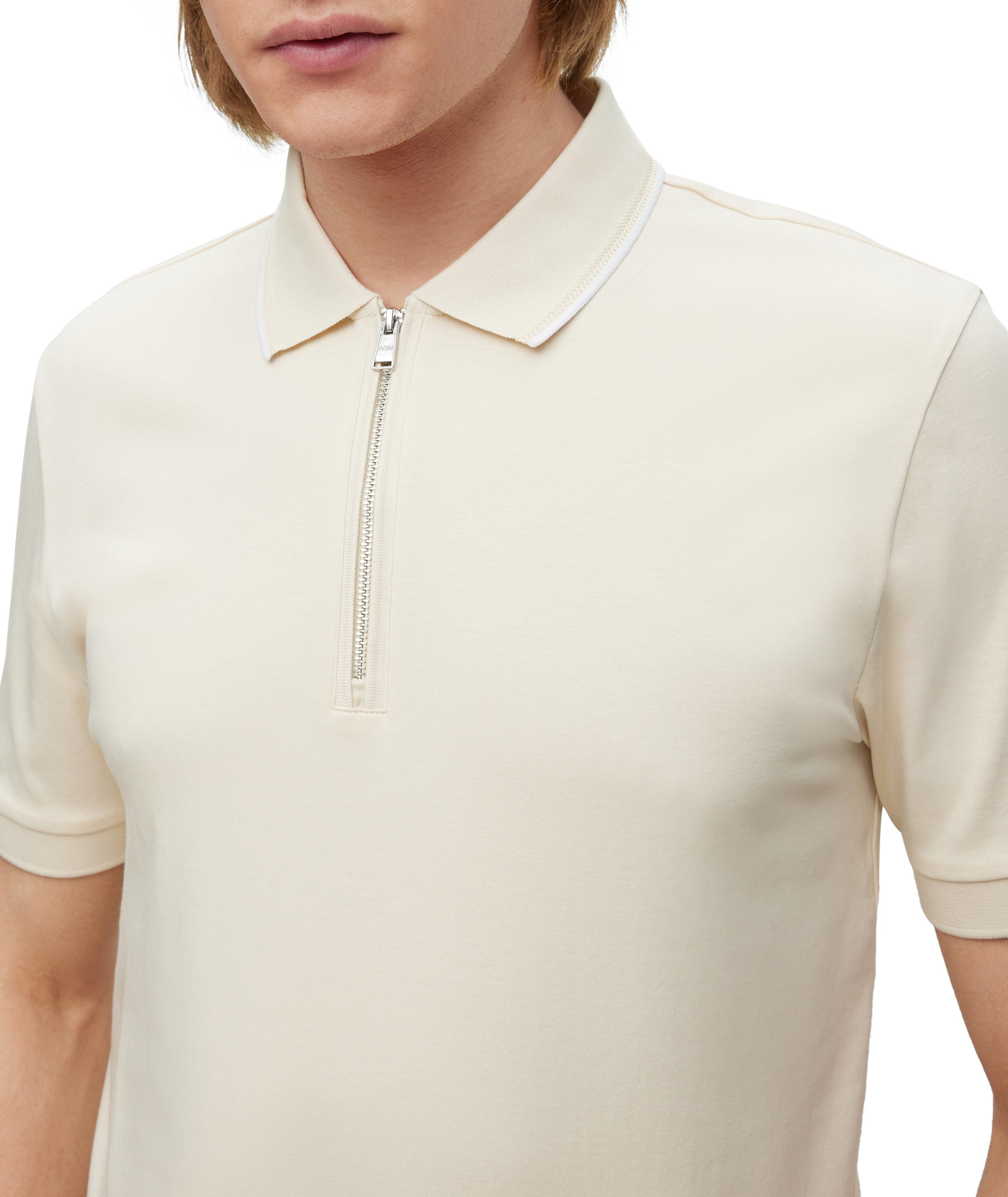 Polo en tricot interlock de coupe amincie image 4