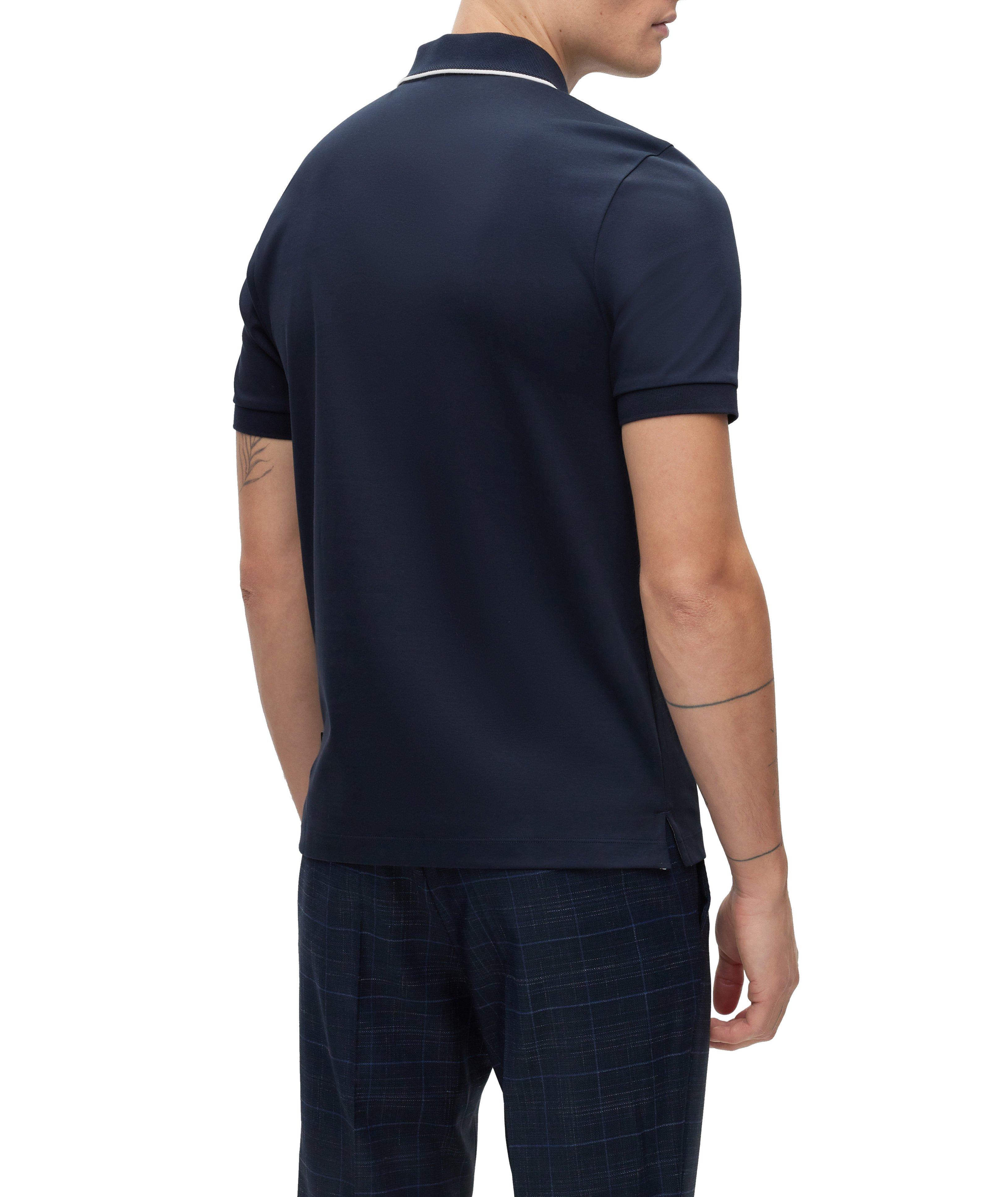 Polo en tricot interlock de coupe amincie image 2
