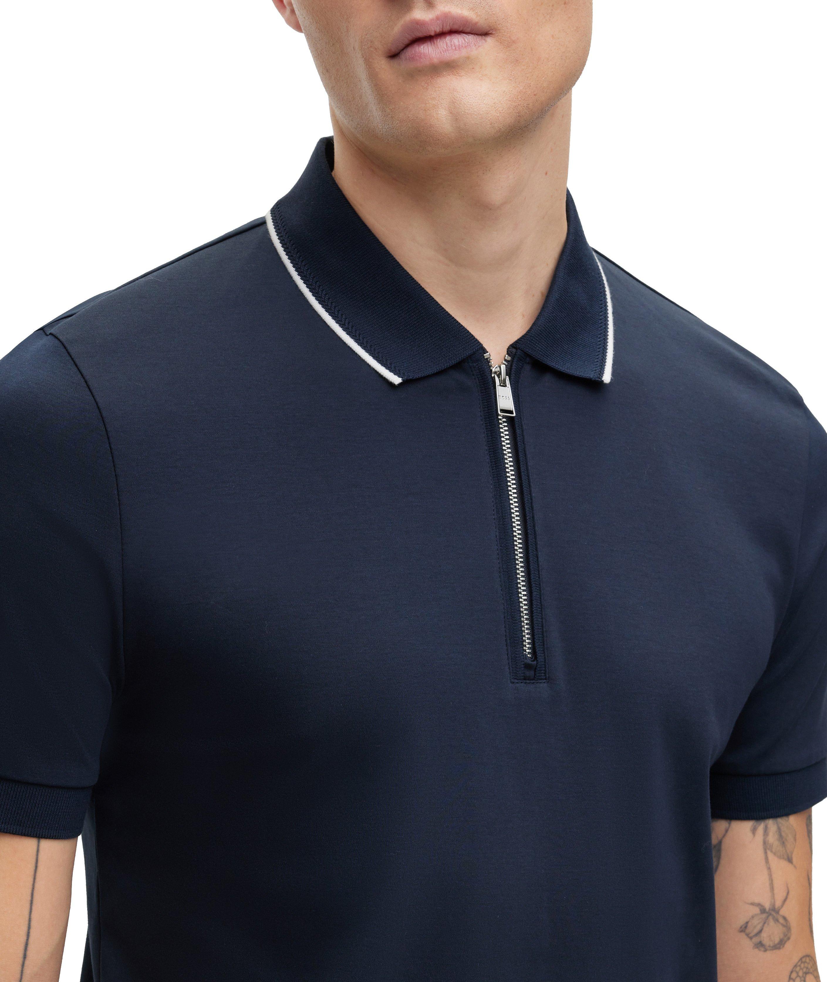 Polo en tricot interlock de coupe amincie image 3