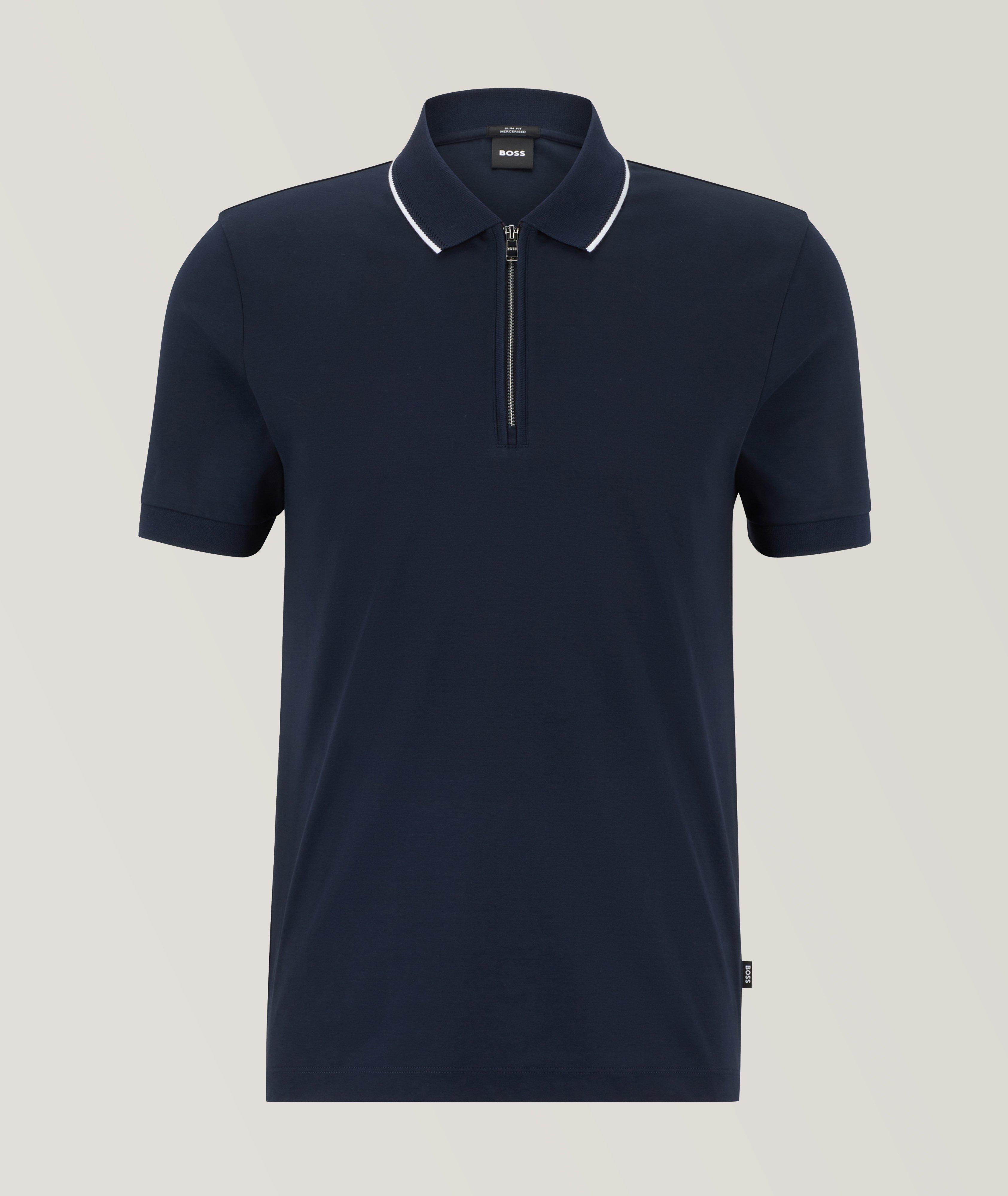 Polo en tricot interlock de coupe amincie image 0
