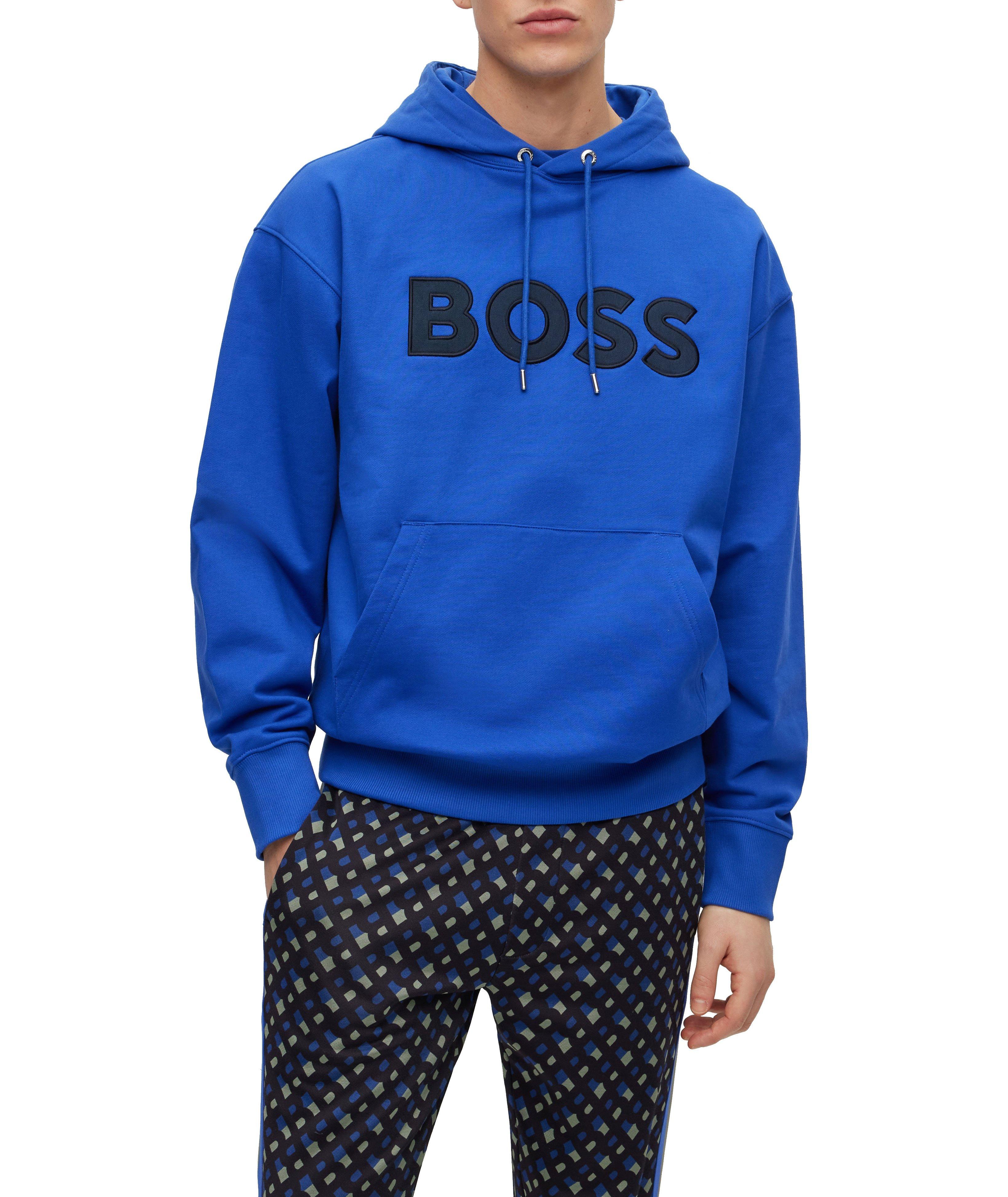 Logo Applique Oversized Organic Cotton Hooded Sweater image 1