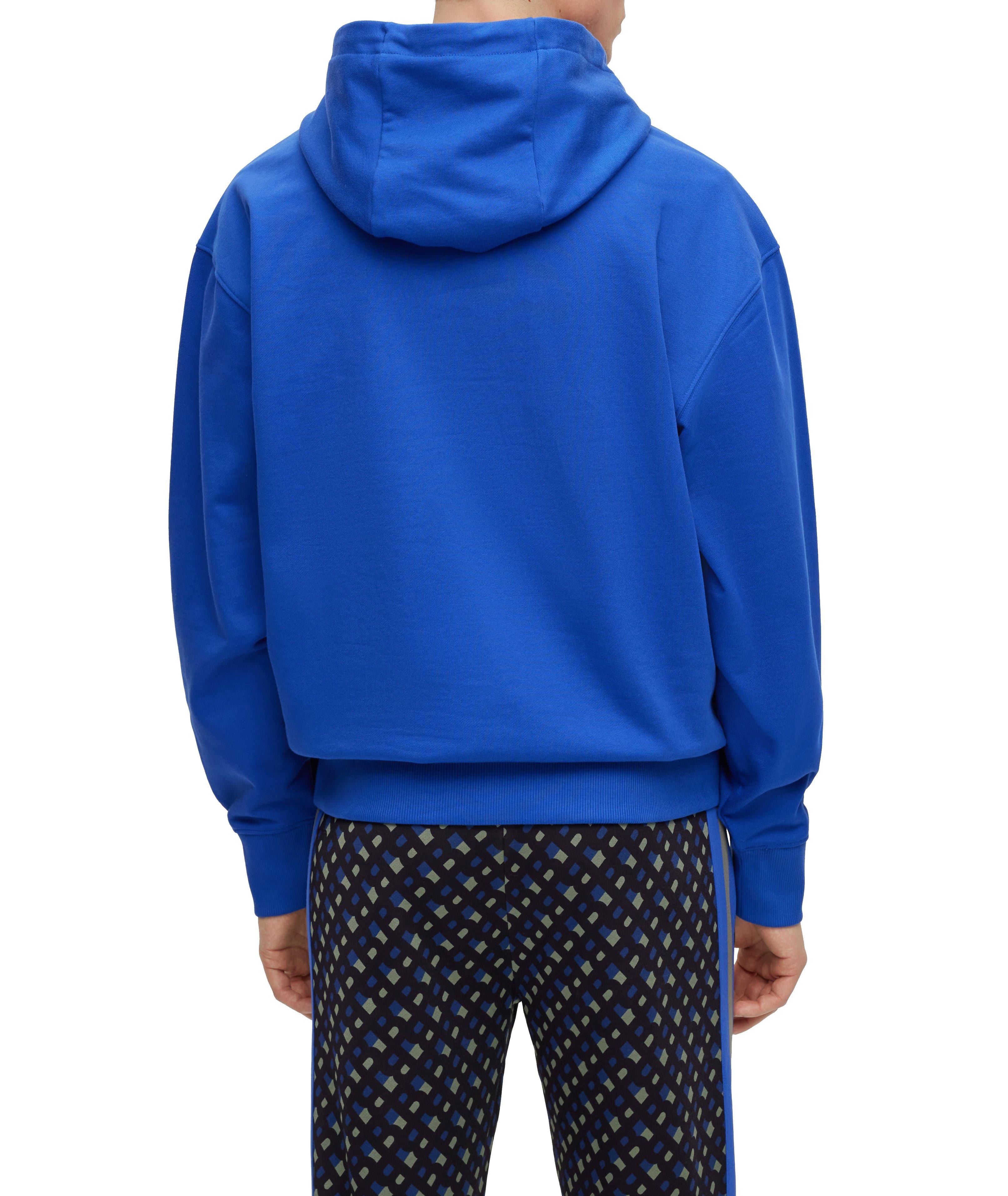 Logo Applique Oversized Organic Cotton Hooded Sweater image 2