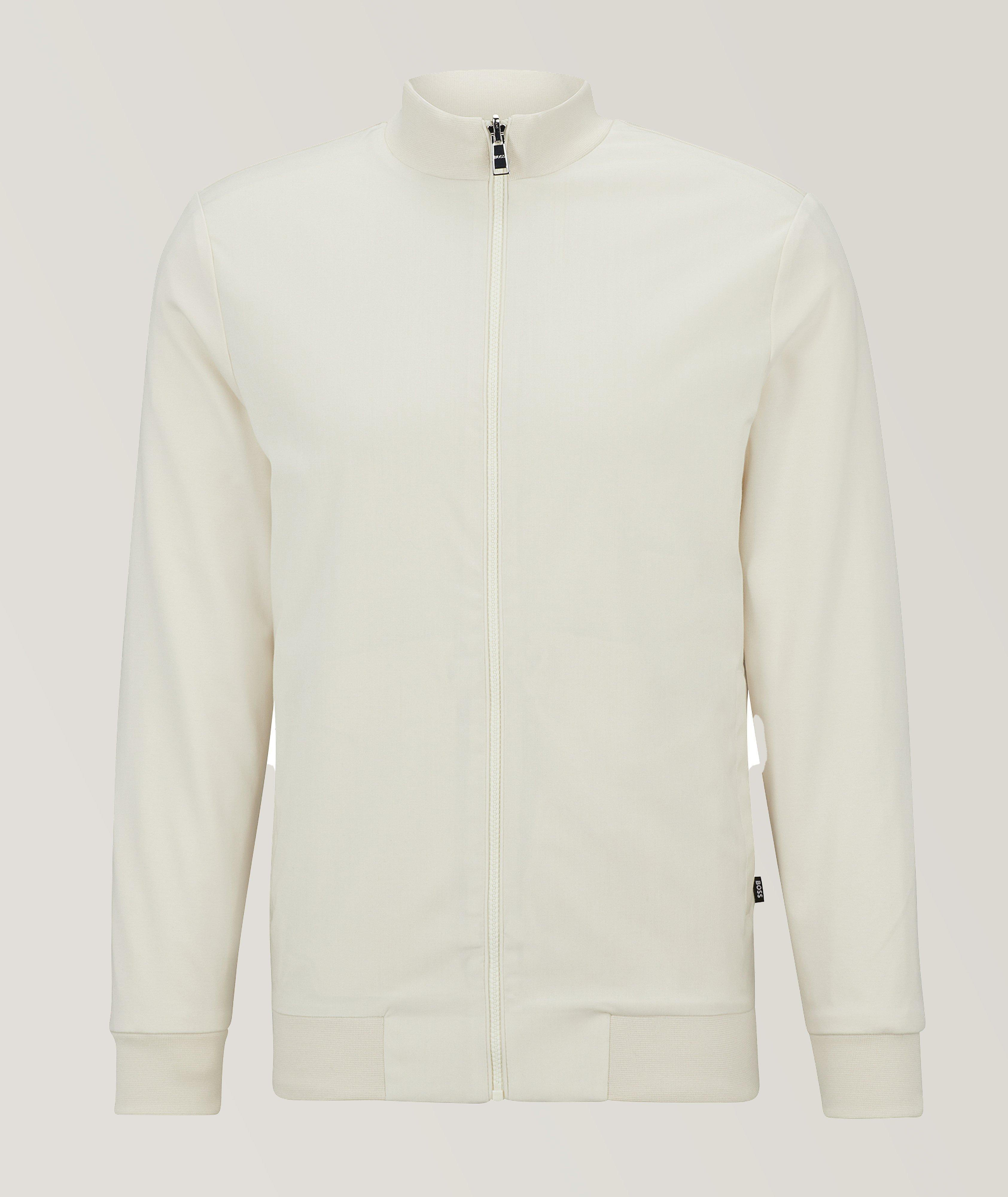 Reversible Cotton-Blend Zip-Up Sweater image 0